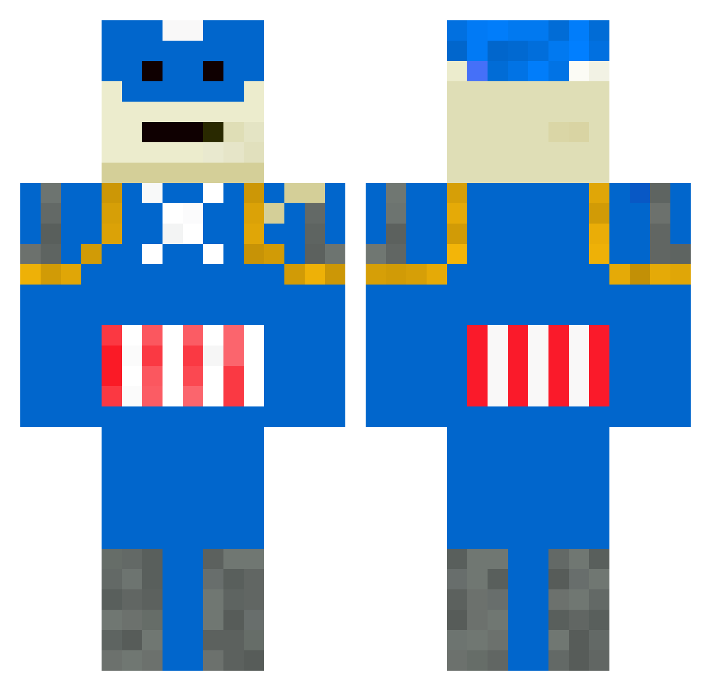 NiconatorHunter Minecraft skin, front and back view