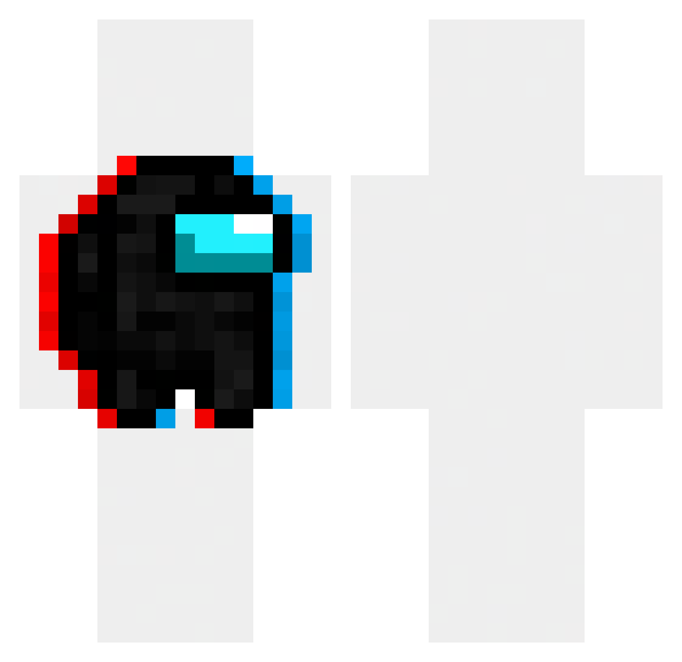 zwartesam Minecraft skin, front and back view