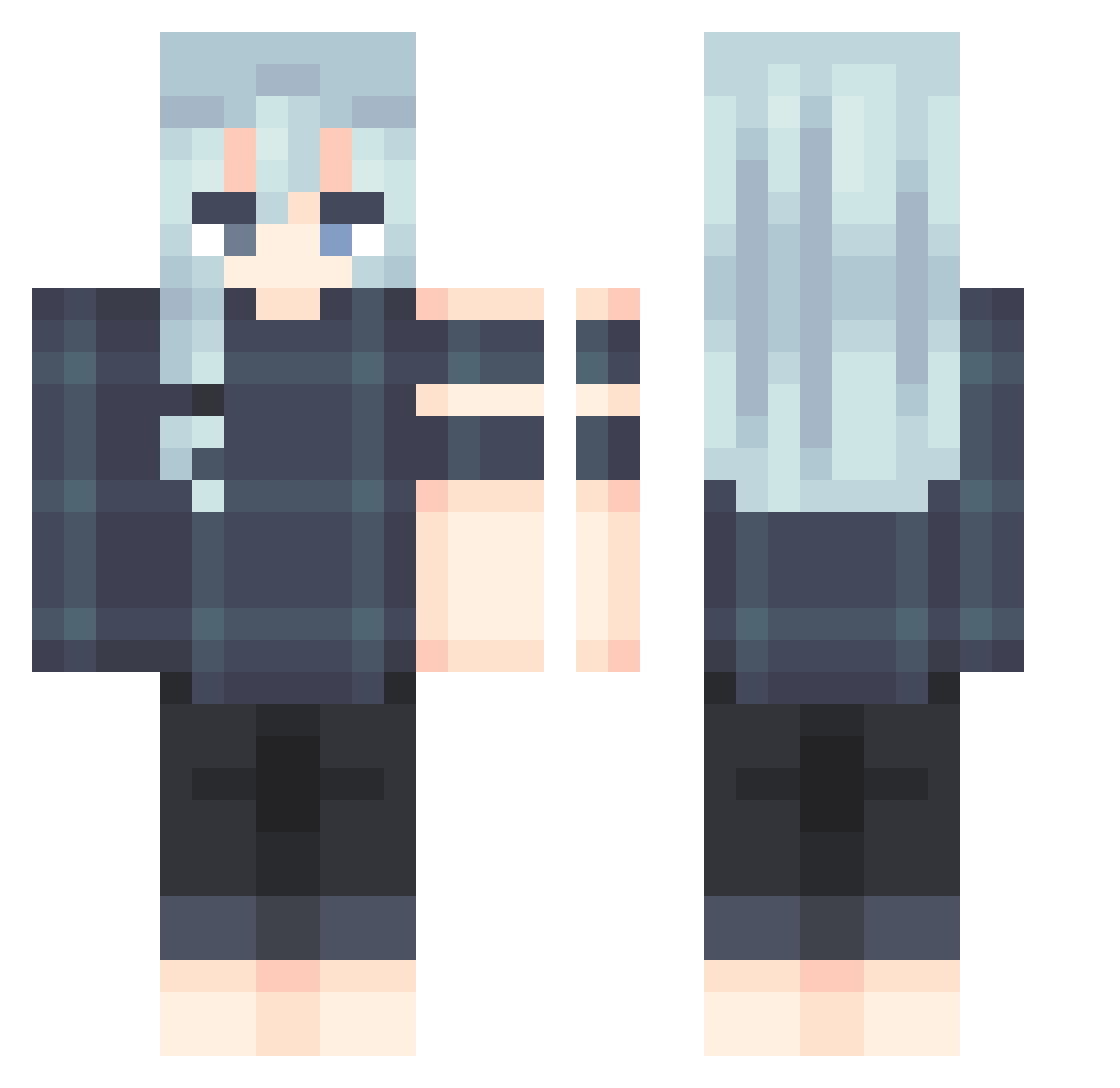 TaeGeon_Lee Minecraft skin, front and back view