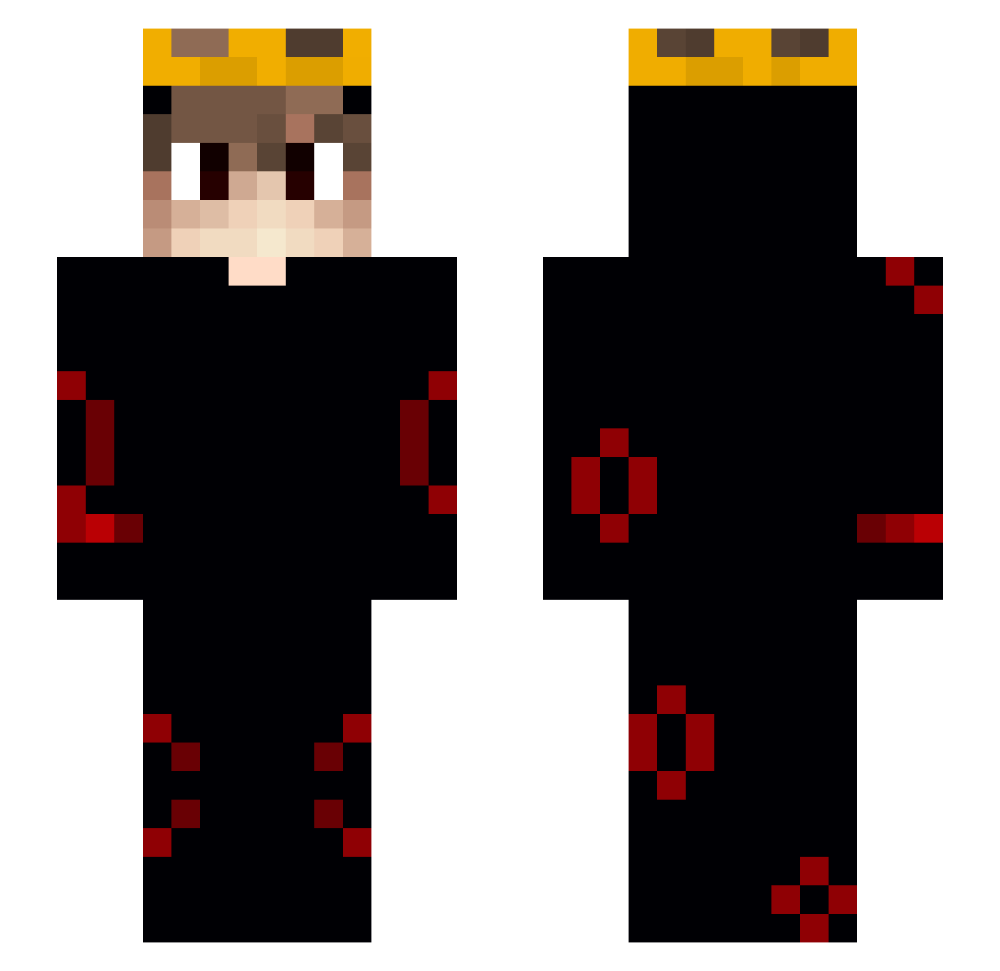 Musketiere Minecraft skin, front and back view