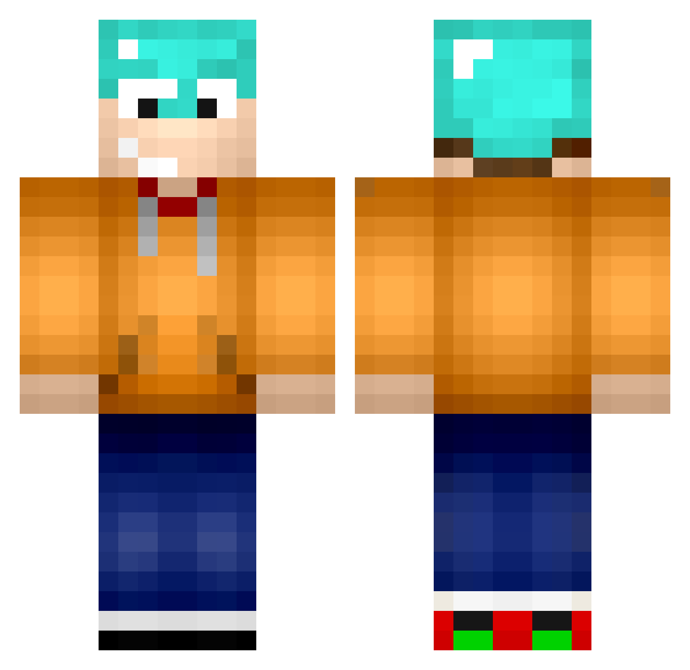 Soomorai Minecraft skin, front and back view