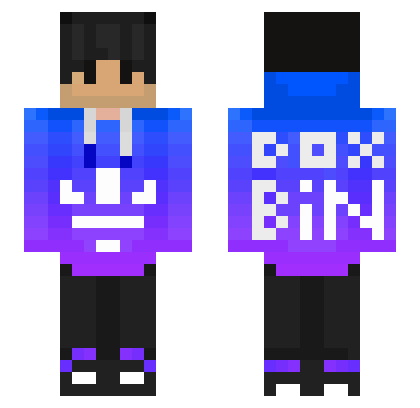 Skyzoon_ Minecraft skin, front and back view