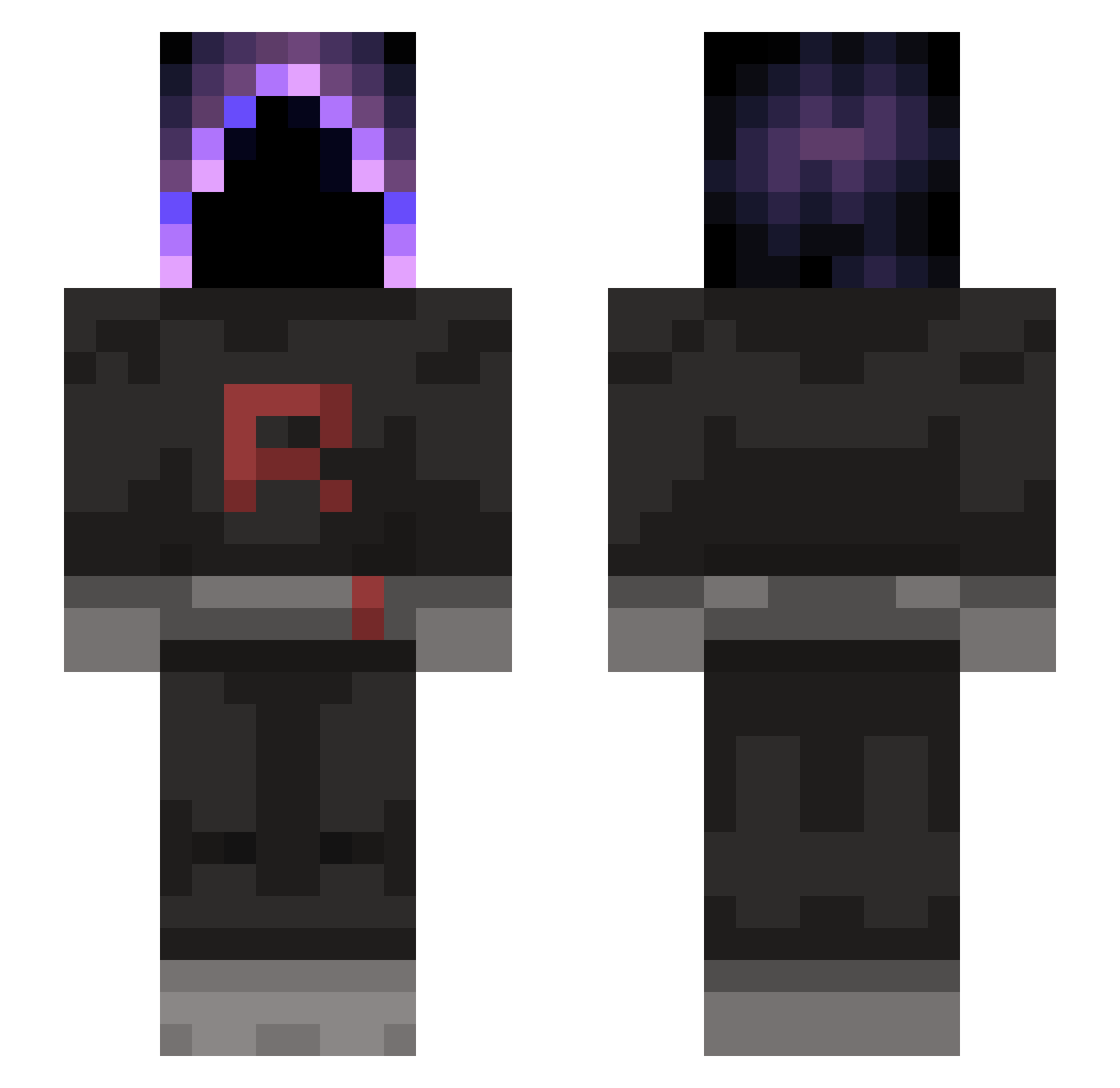 Phobic9179 Minecraft skin, front and back view