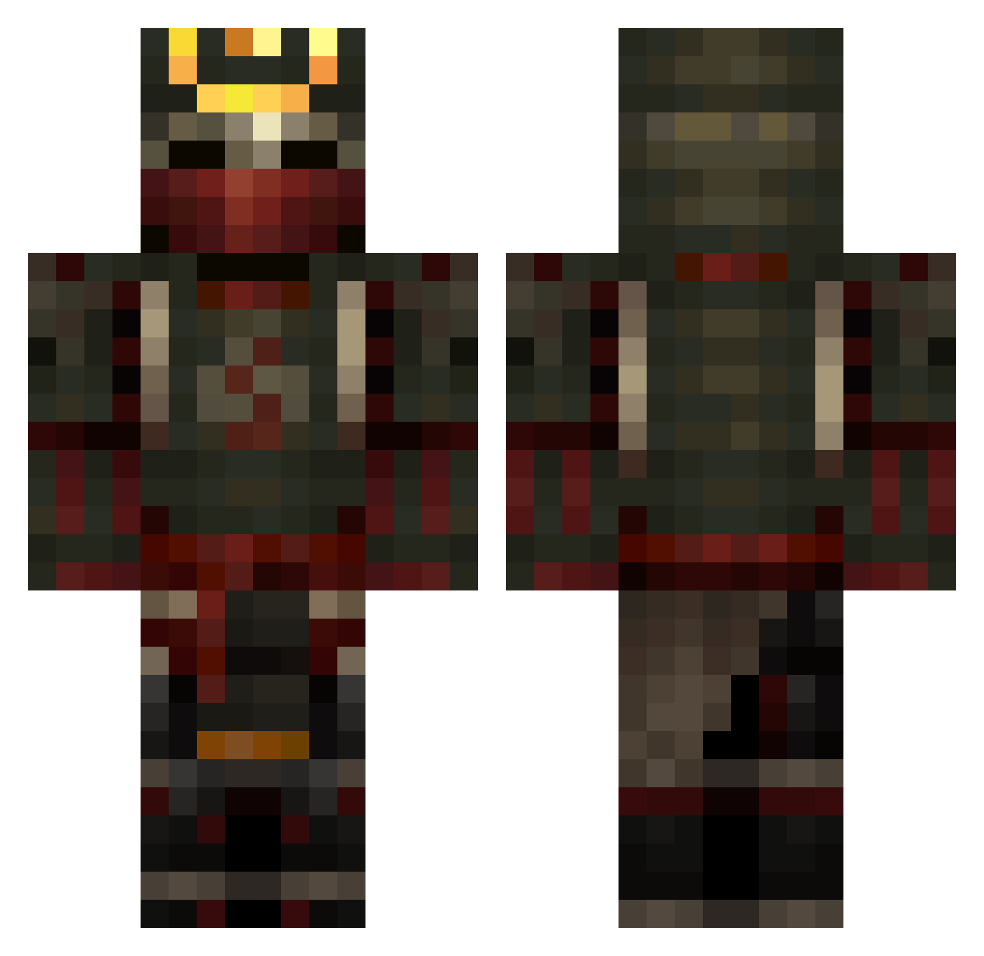 Shoguhn_ Minecraft skin, front and back view