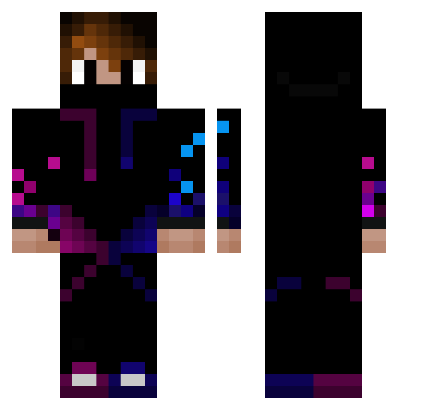 Gameblaster05 Minecraft skin, front and back view
