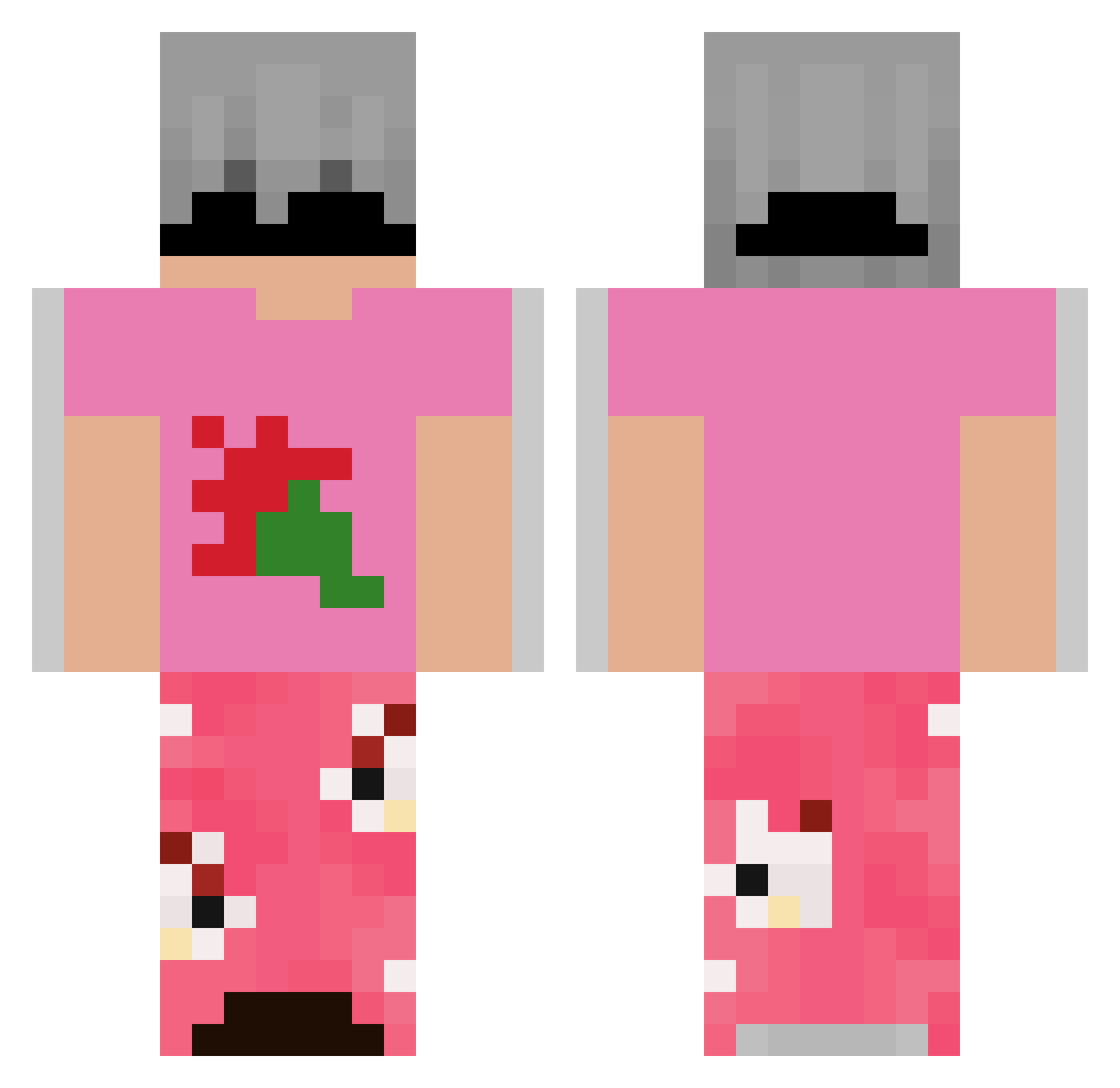 Flezqq__u Minecraft skin, front and back view
