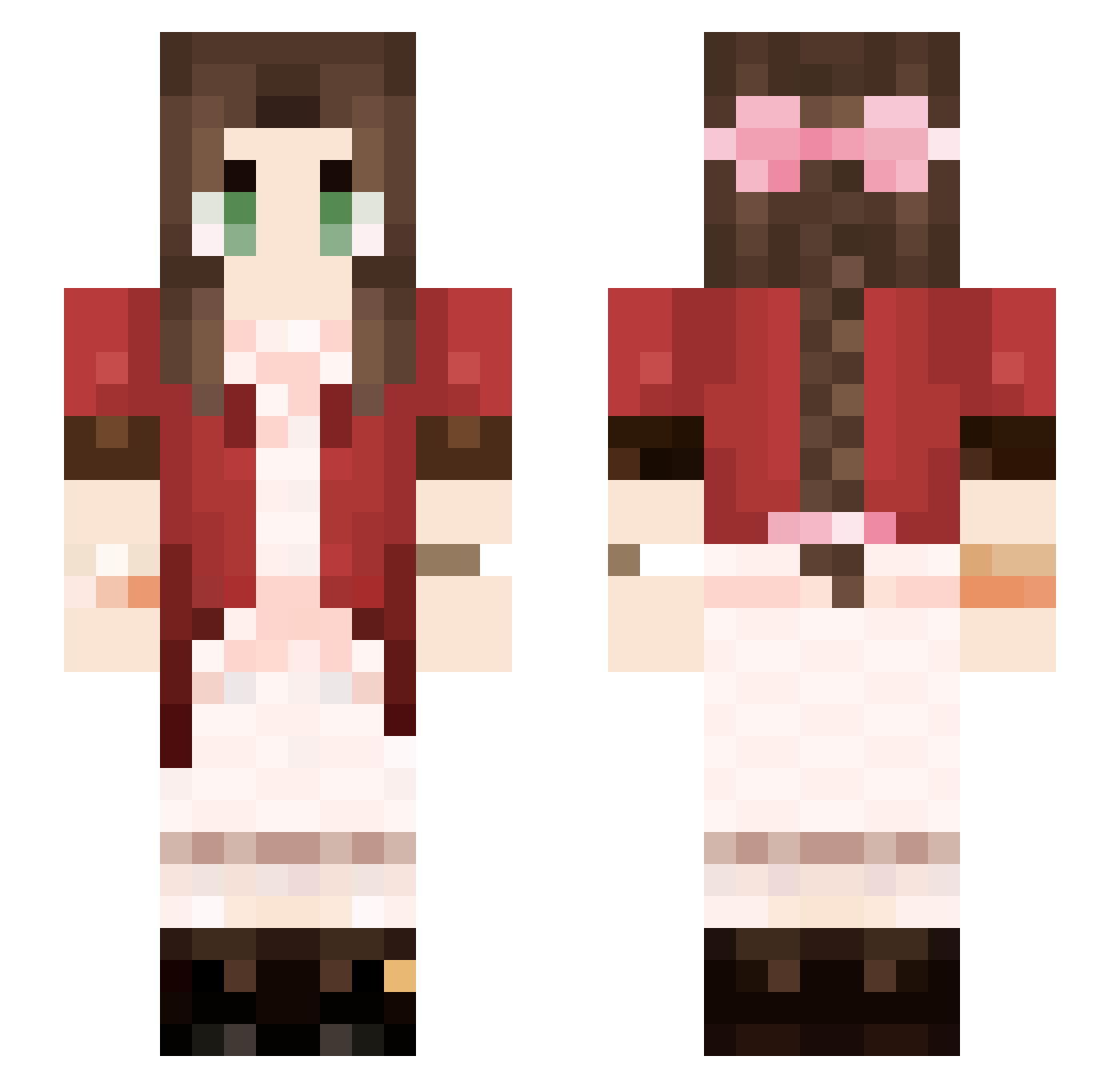 Falerian Minecraft skin, front and back view