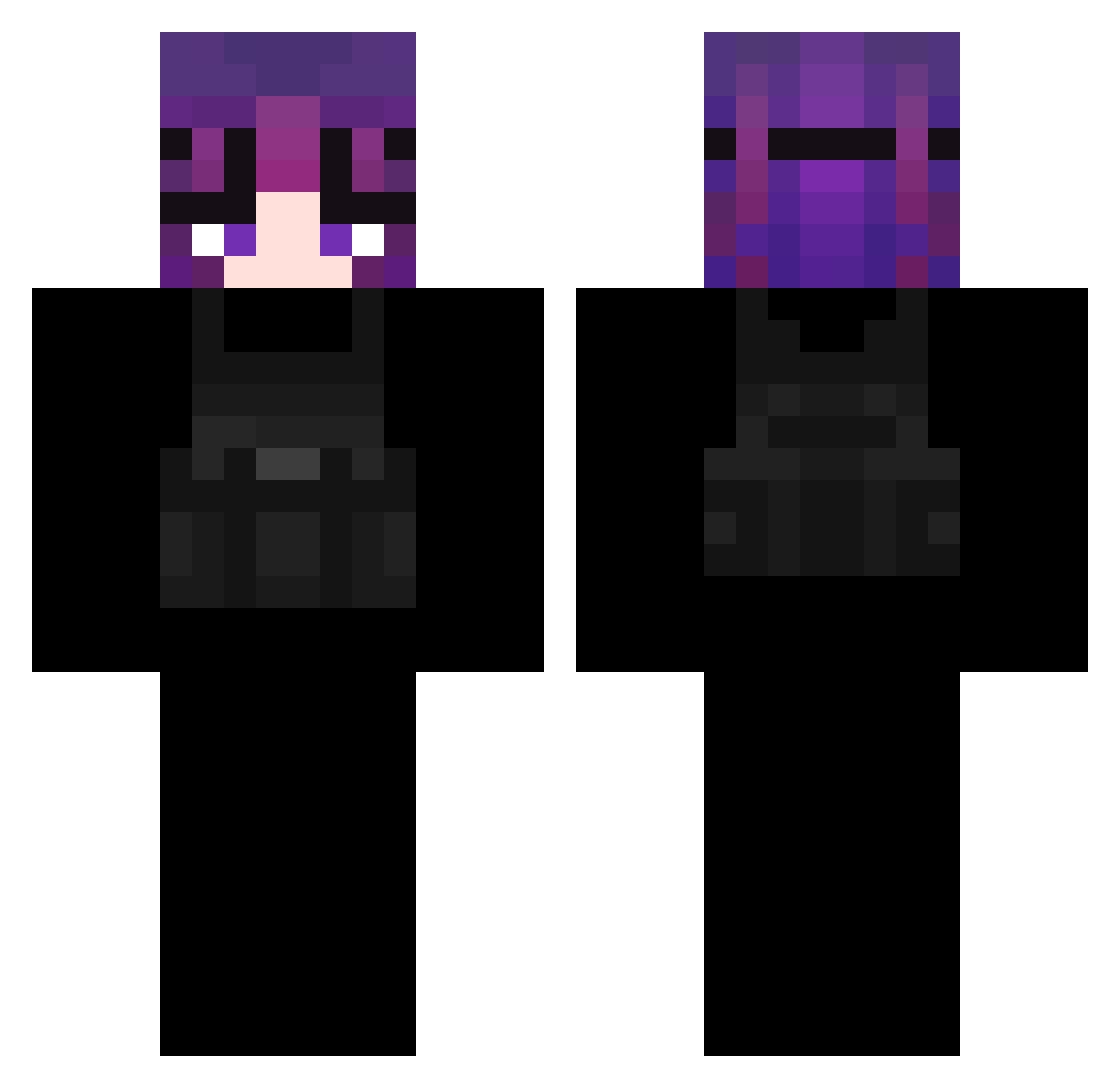 PszczolaPL Minecraft skin, front and back view