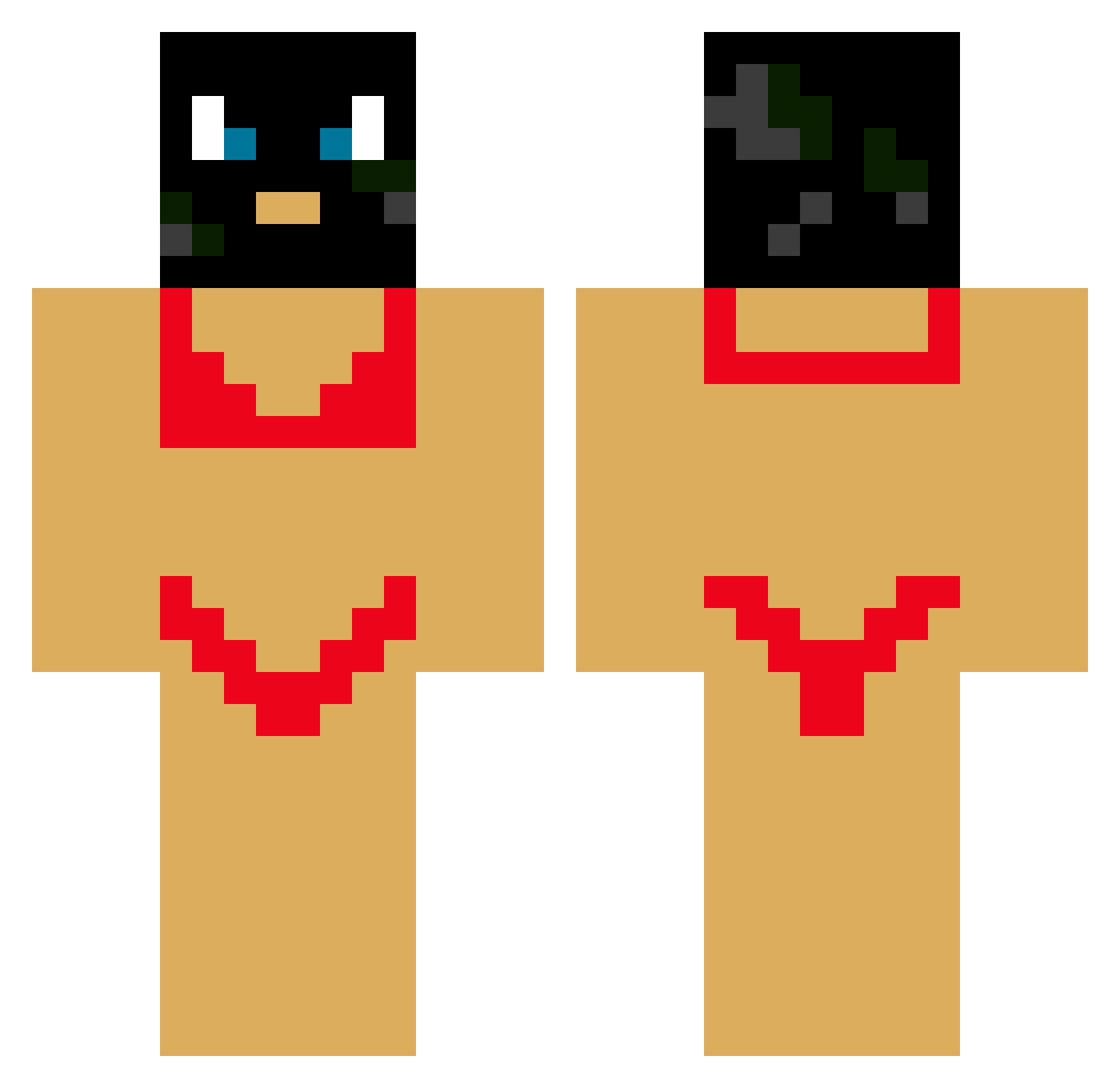 YONA1001 Minecraft skin, front and back view