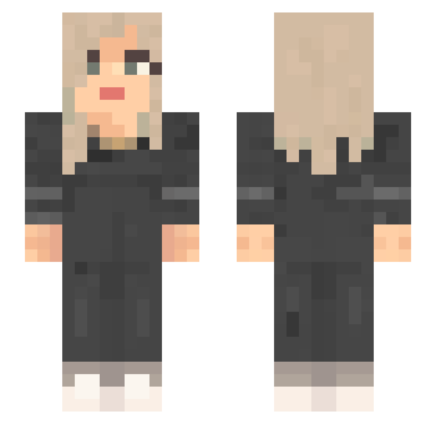 reitoyota Minecraft skin, front and back view