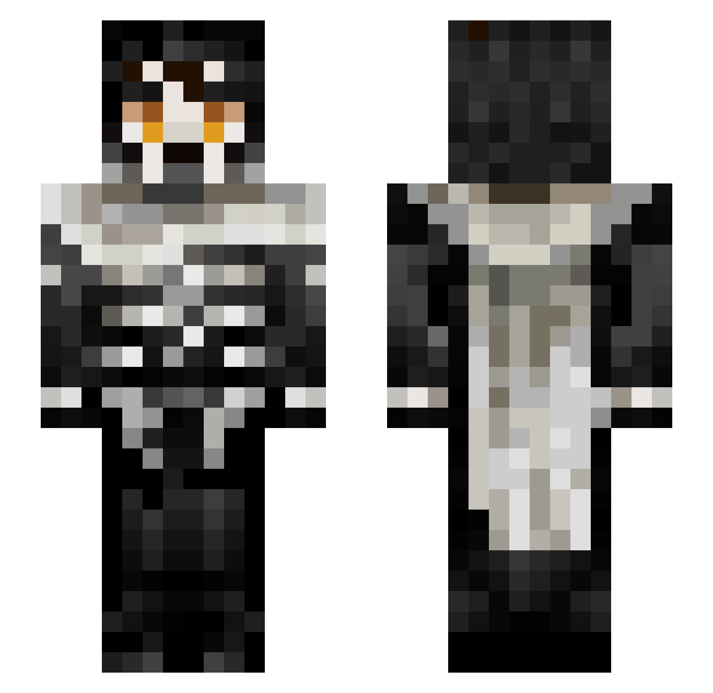 xxfae_ Minecraft skin, front and back view