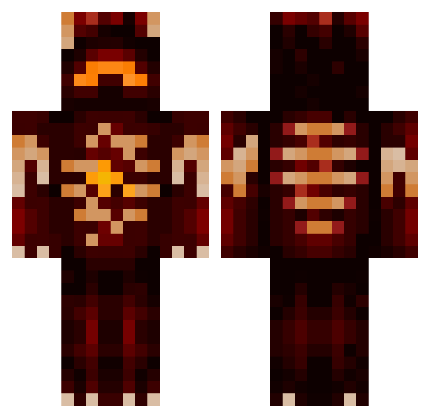 JimmyJohn666 Minecraft skin, front and back view