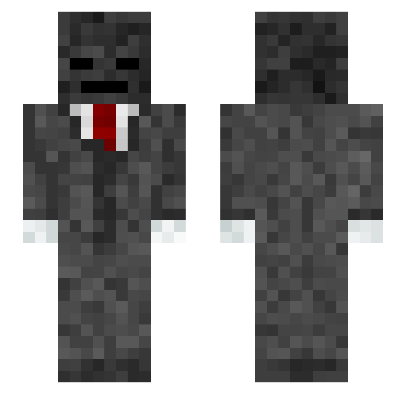 hTaco Minecraft skin, front and back view