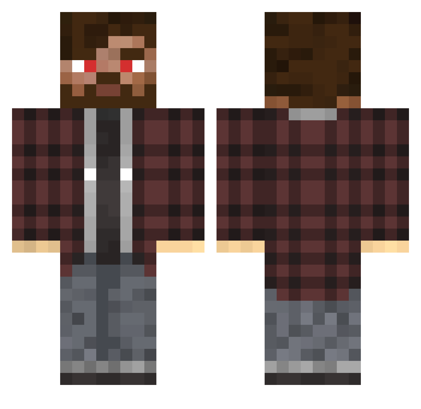 2am_eggo Minecraft skin, front and back view