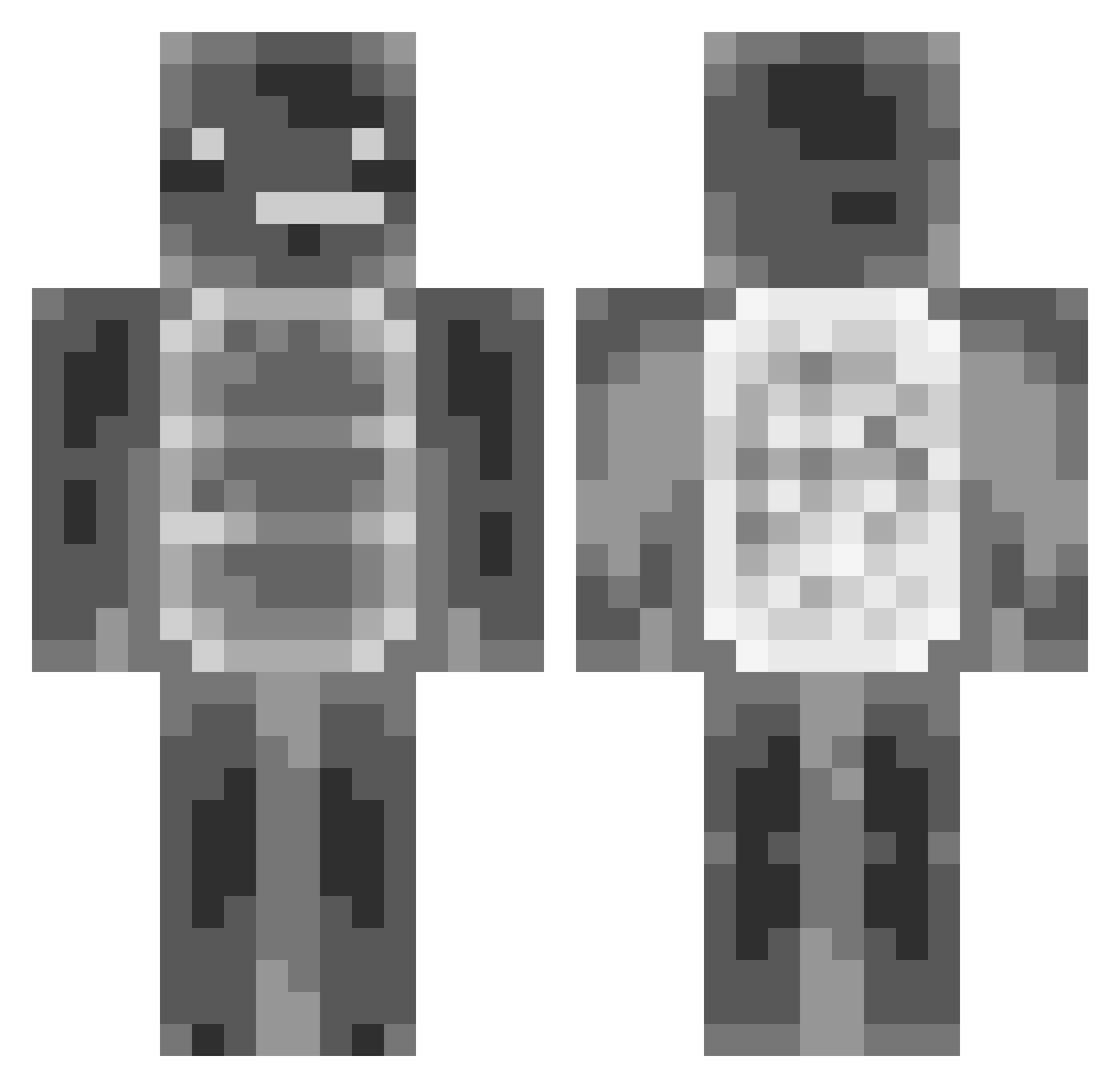 cutejiro Minecraft skin, front and back view