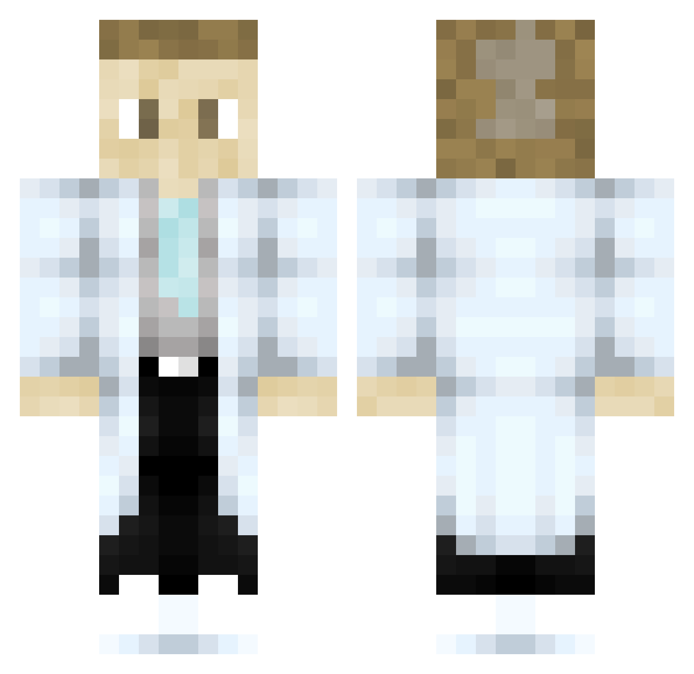 TheOddLeo Minecraft skin, front and back view