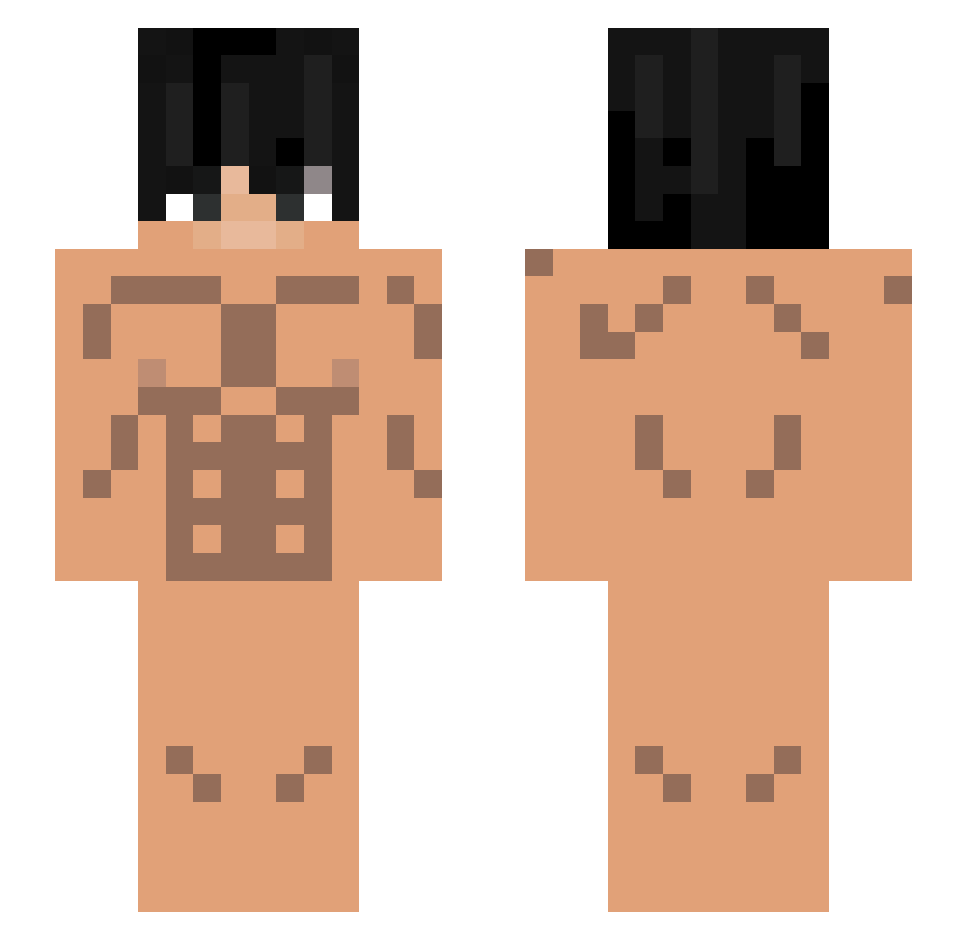 Fernandorai007 Minecraft skin, front and back view