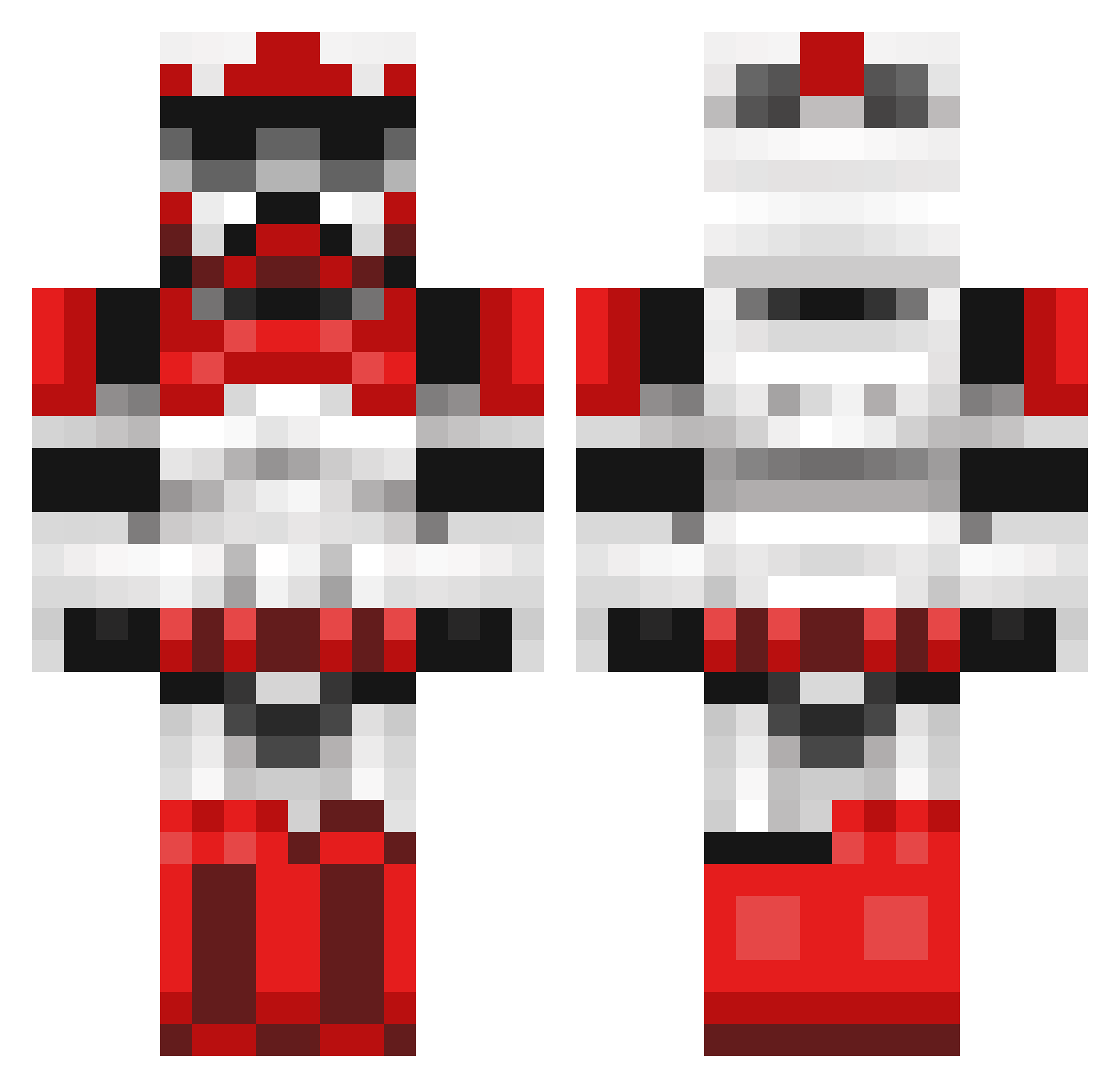 Maximilianuwu Minecraft skin, front and back view