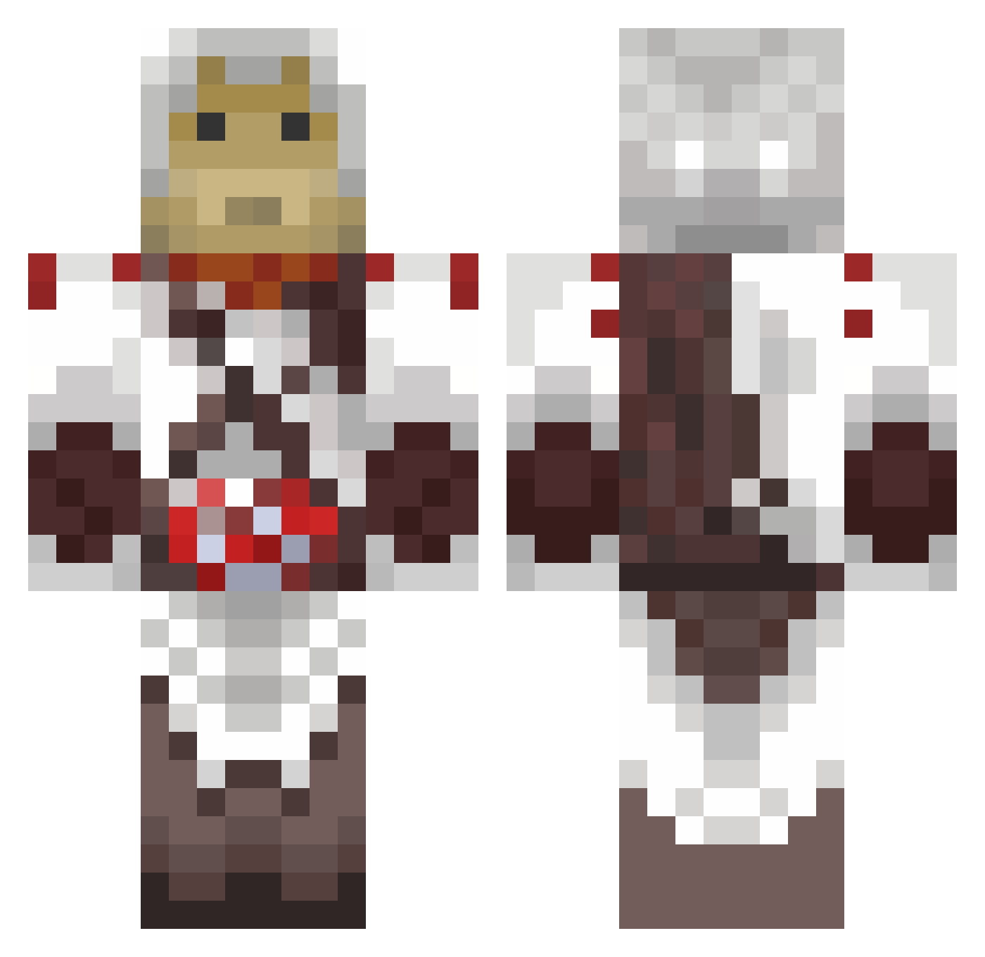 radiovision Minecraft skin, front and back view