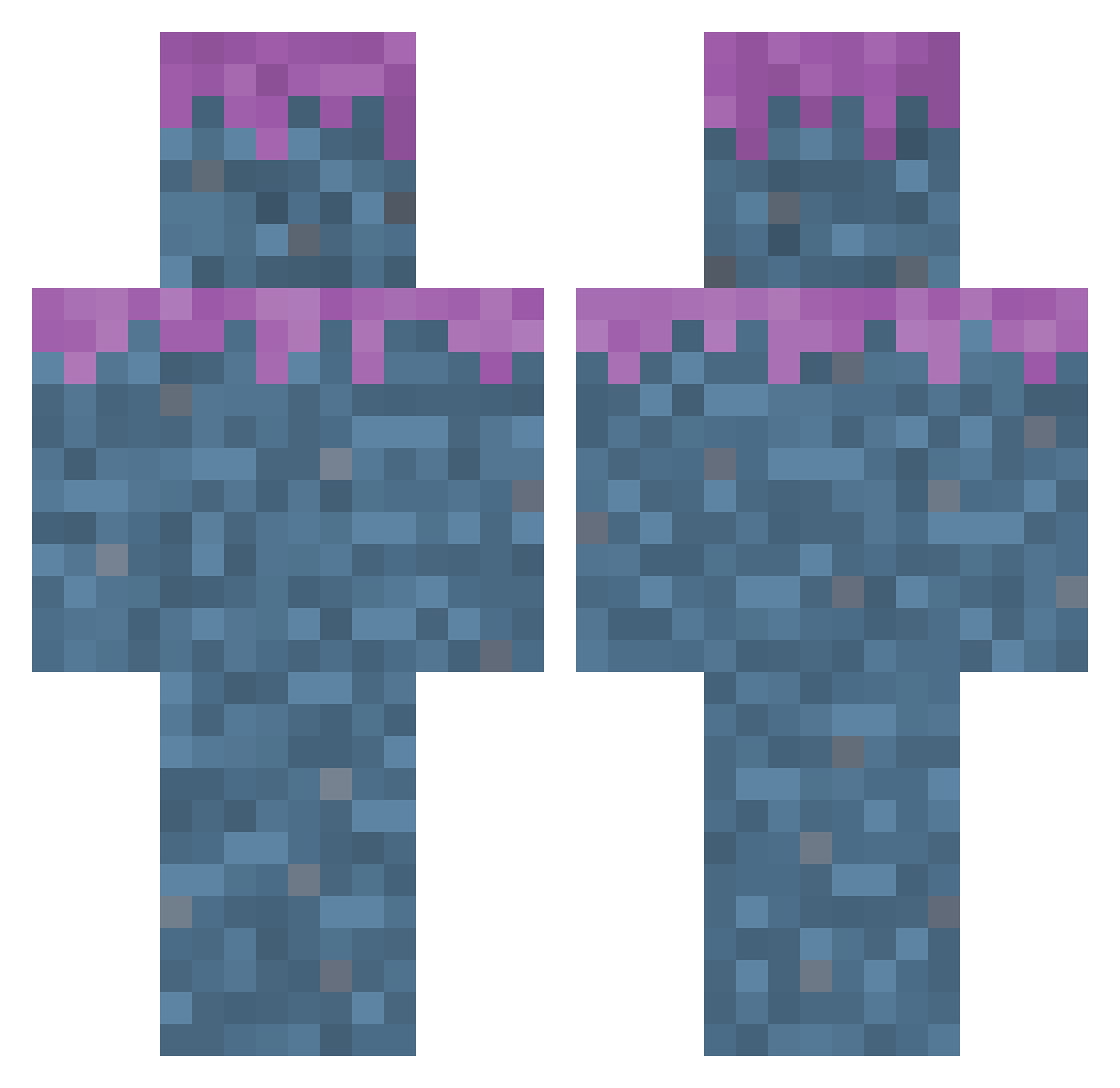 rotupapi Minecraft skin, front and back view