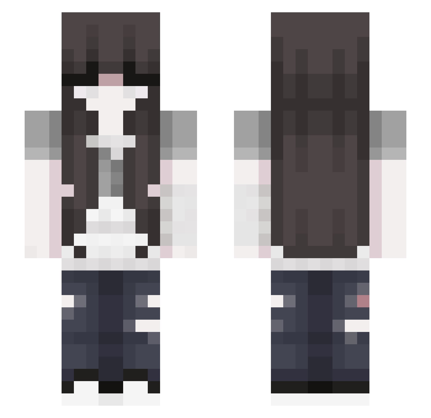 CatDog811 Minecraft skin, front and back view