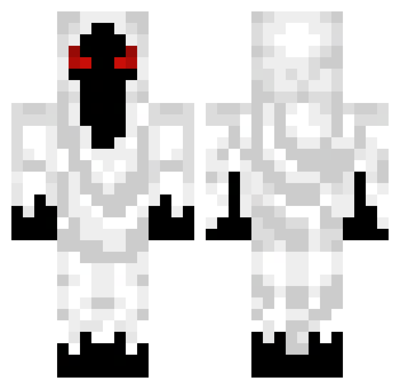 SuperDooperHero Minecraft skin, front and back view