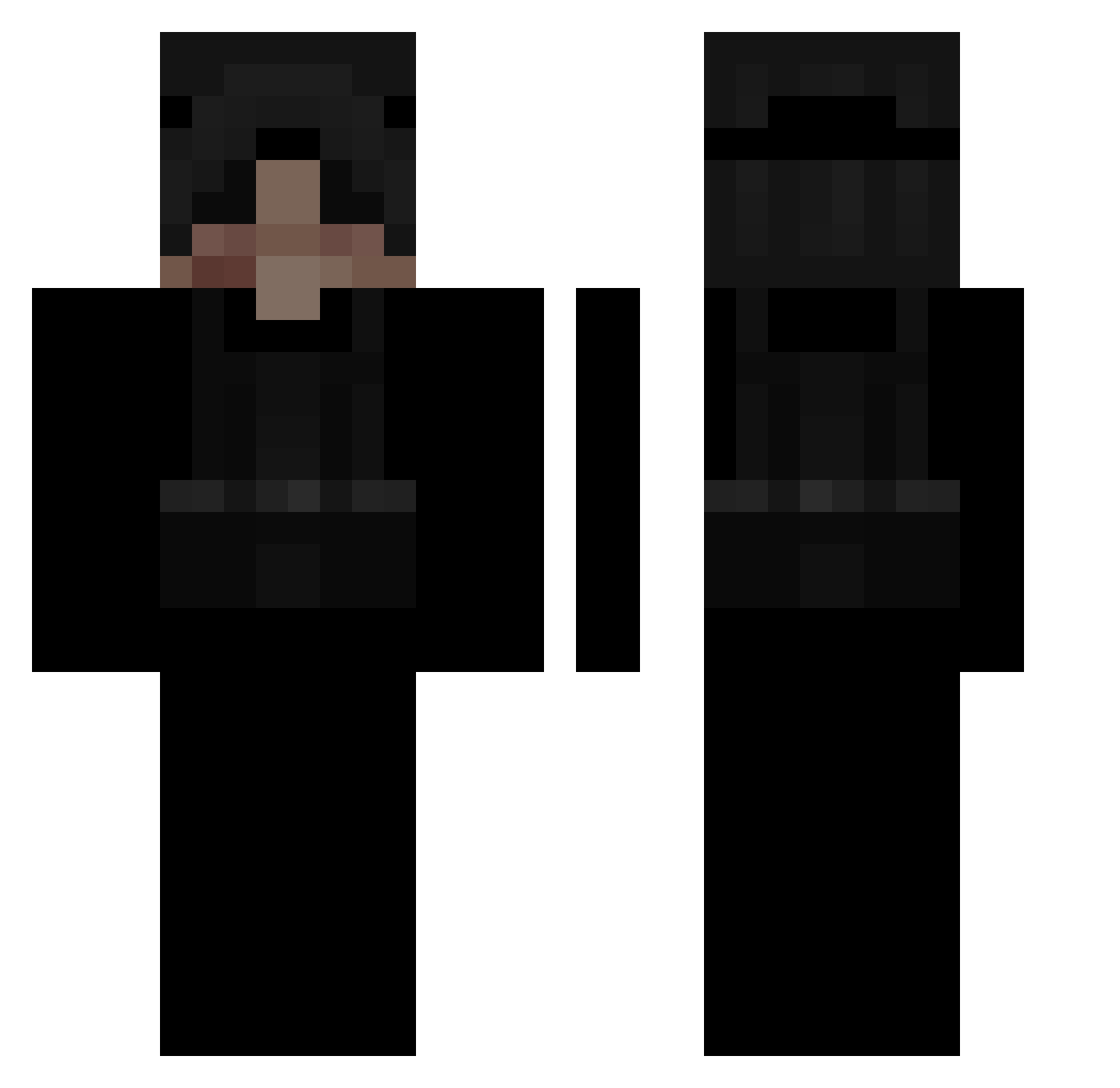 NANODuCKK Minecraft skin, front and back view