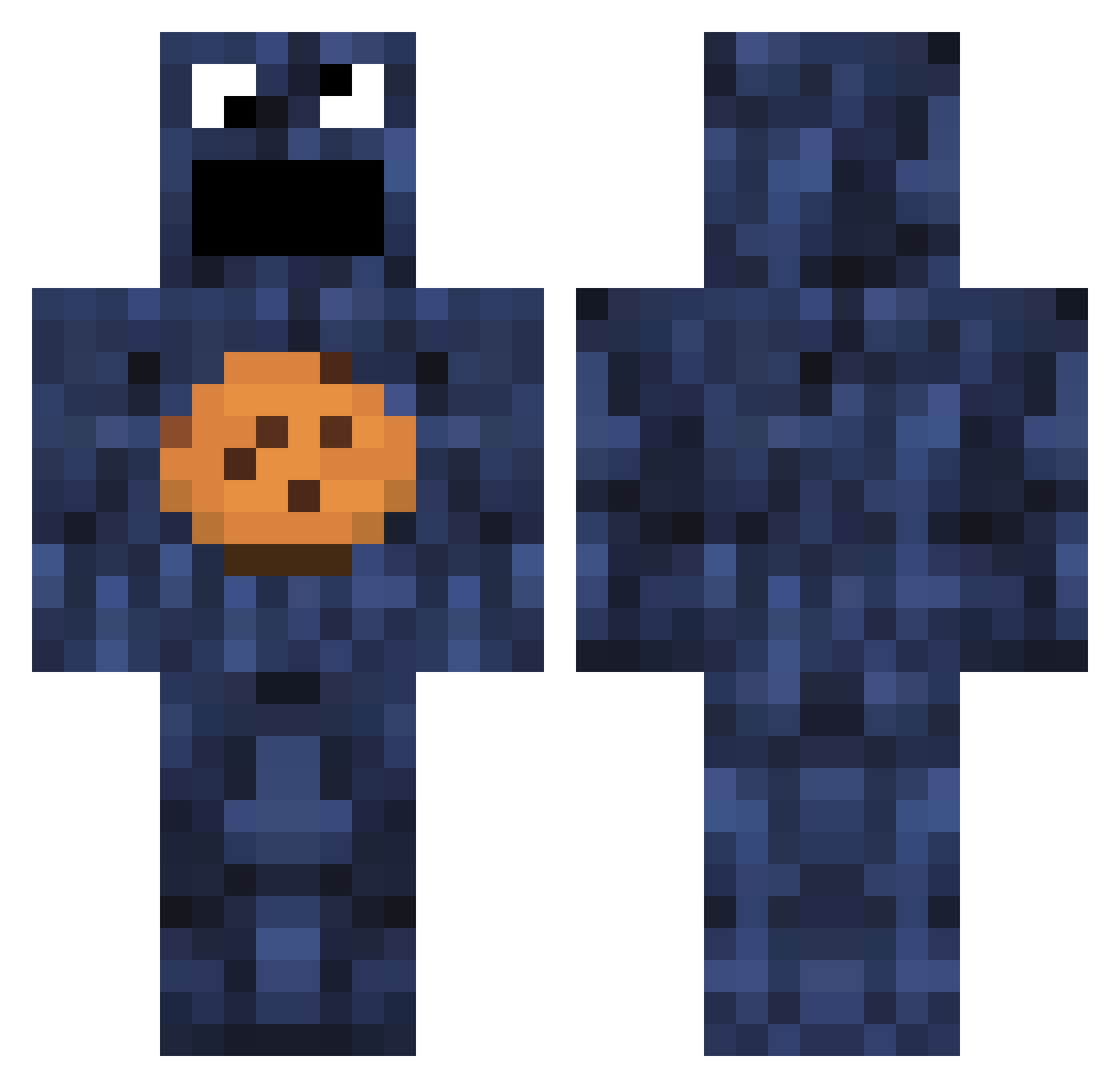 laxity Minecraft skin, front and back view