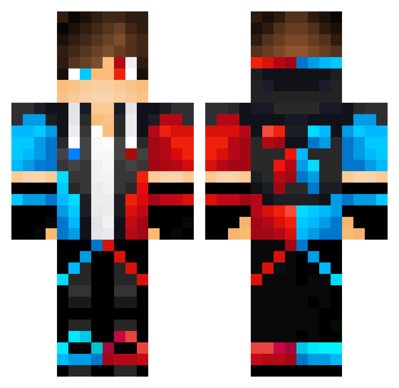 Fabsi0589 Minecraft skin, front and back view