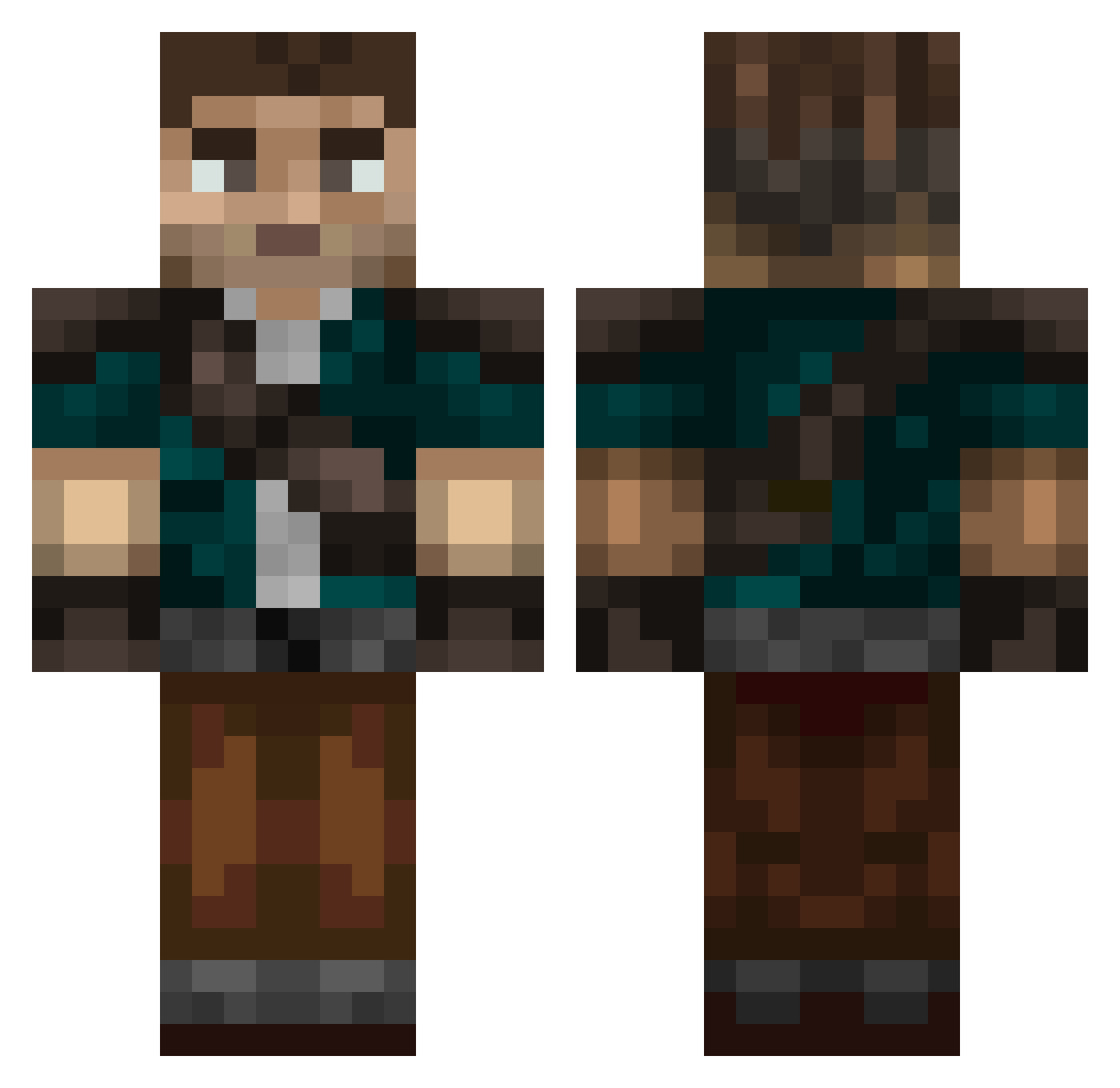 Fanchon Minecraft skin, front and back view