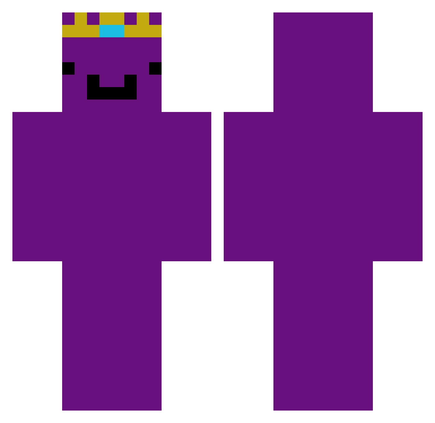XoaKUU_ Minecraft skin, front and back view