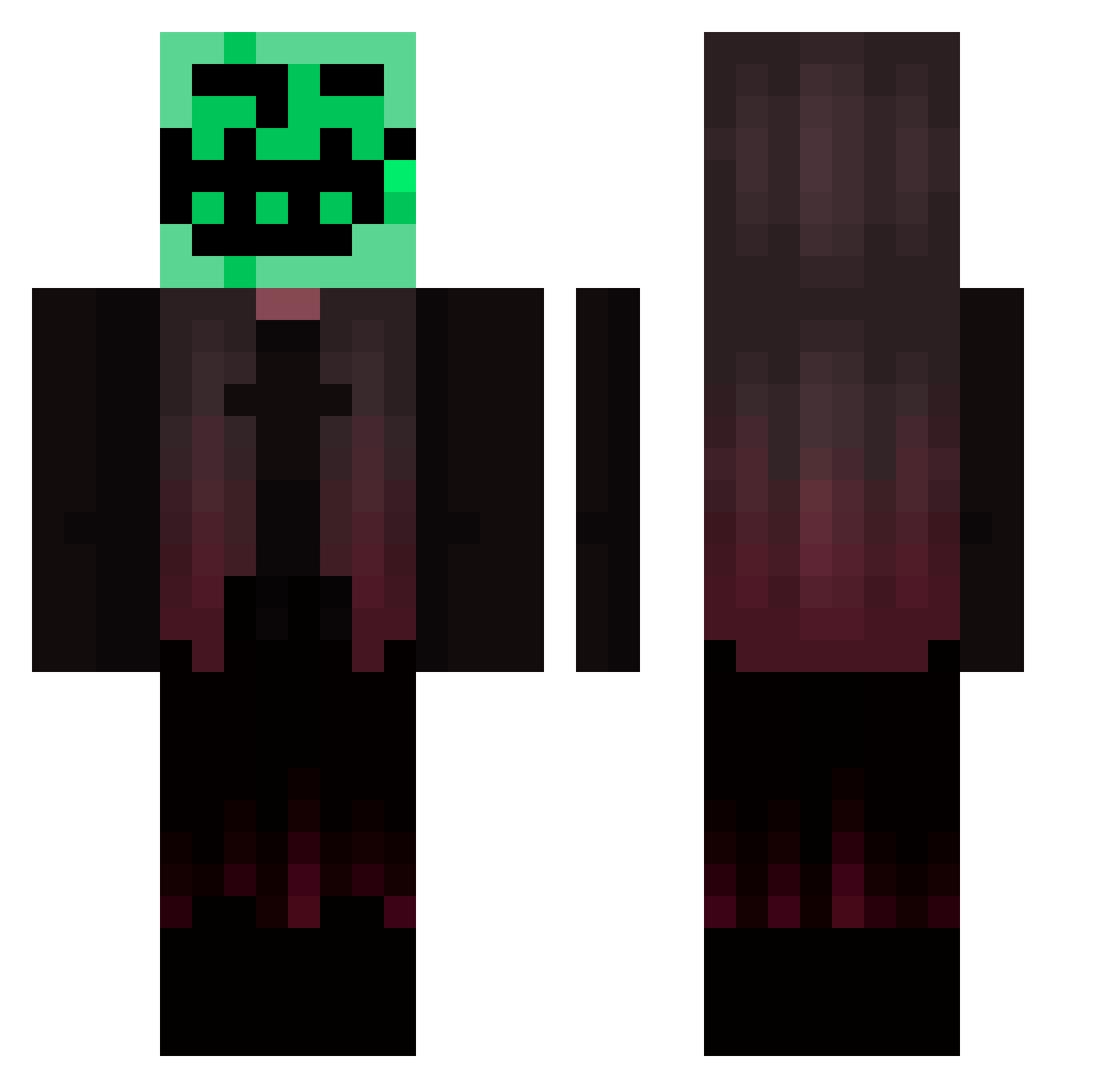 Sweet_siu_mai Minecraft skin, front and back view