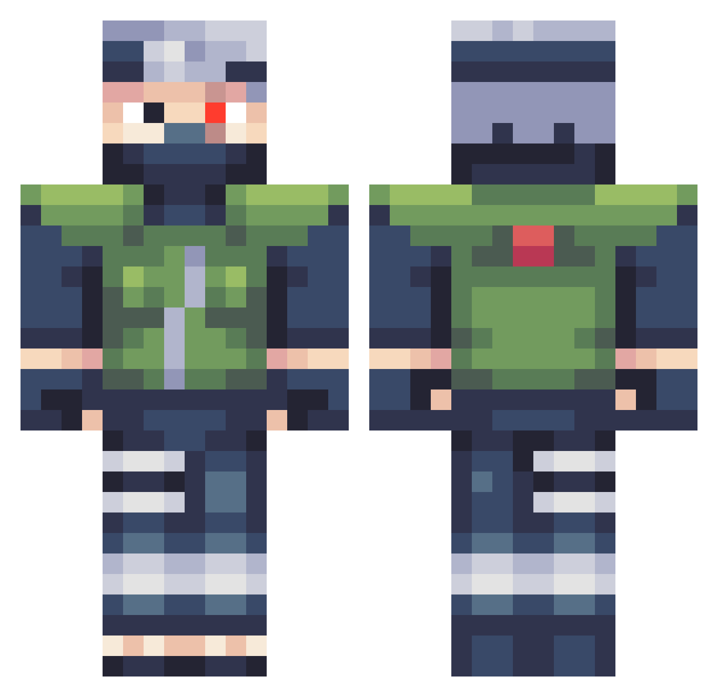Tactical_Asian4 Minecraft skin, front and back view