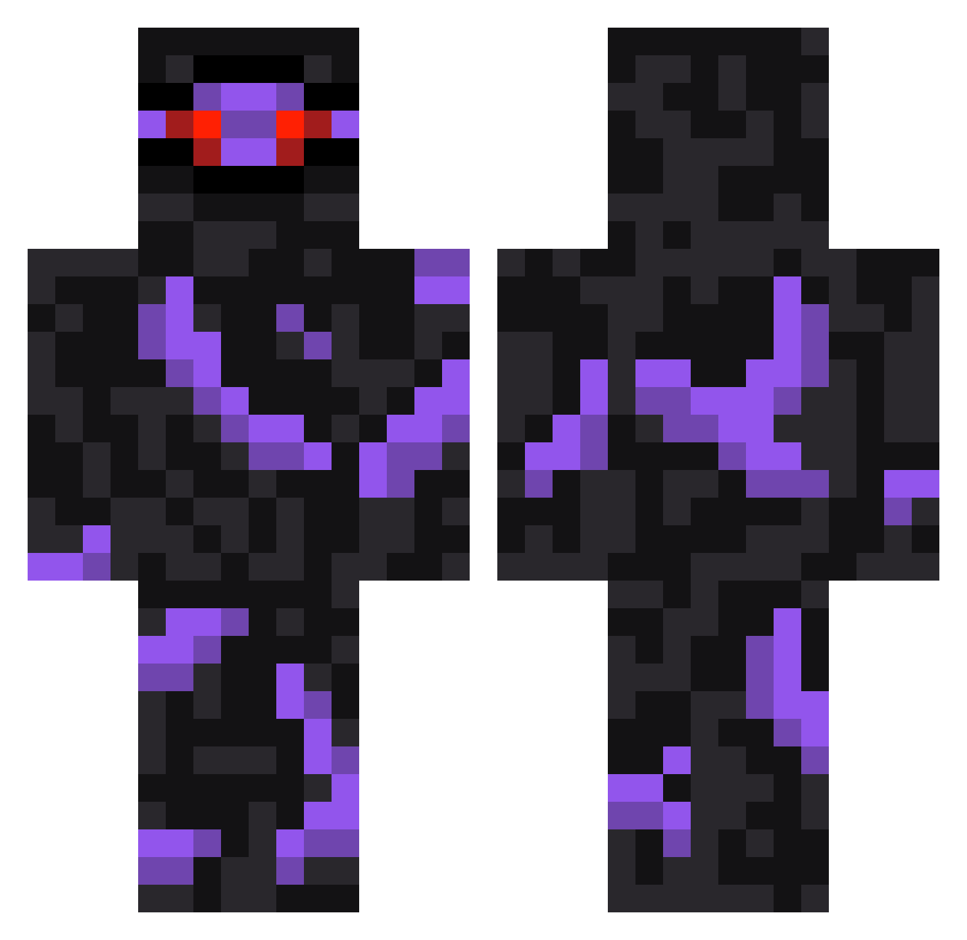 SmallDeadGuy Minecraft skin, front and back view