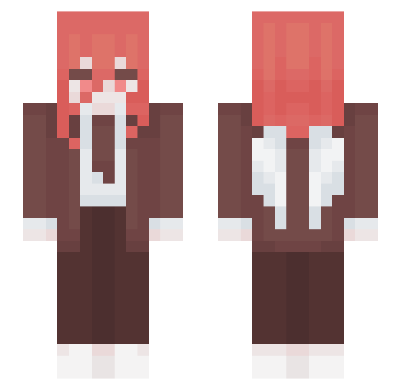 peasand Minecraft skin, front and back view