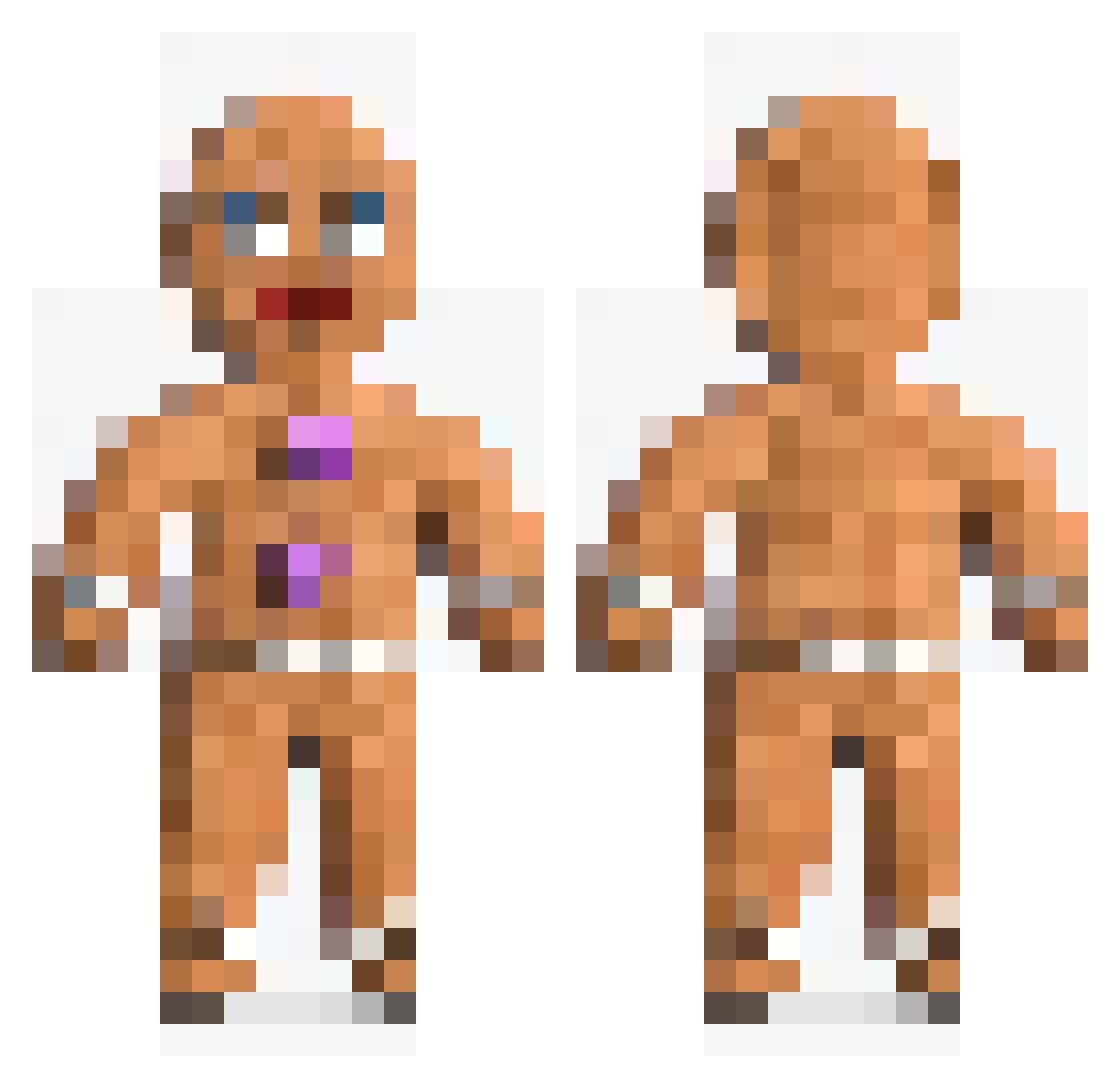 Veebadoo23 Minecraft skin, front and back view