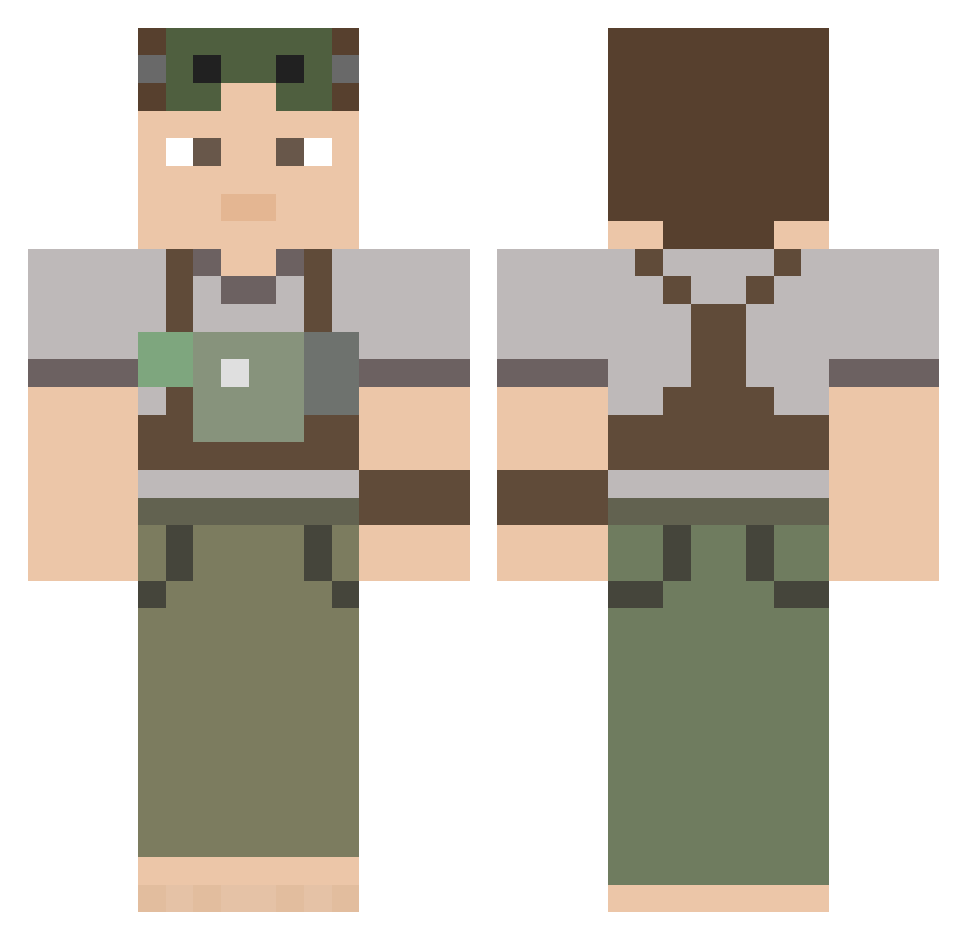 sweetsourfox Minecraft skin, front and back view