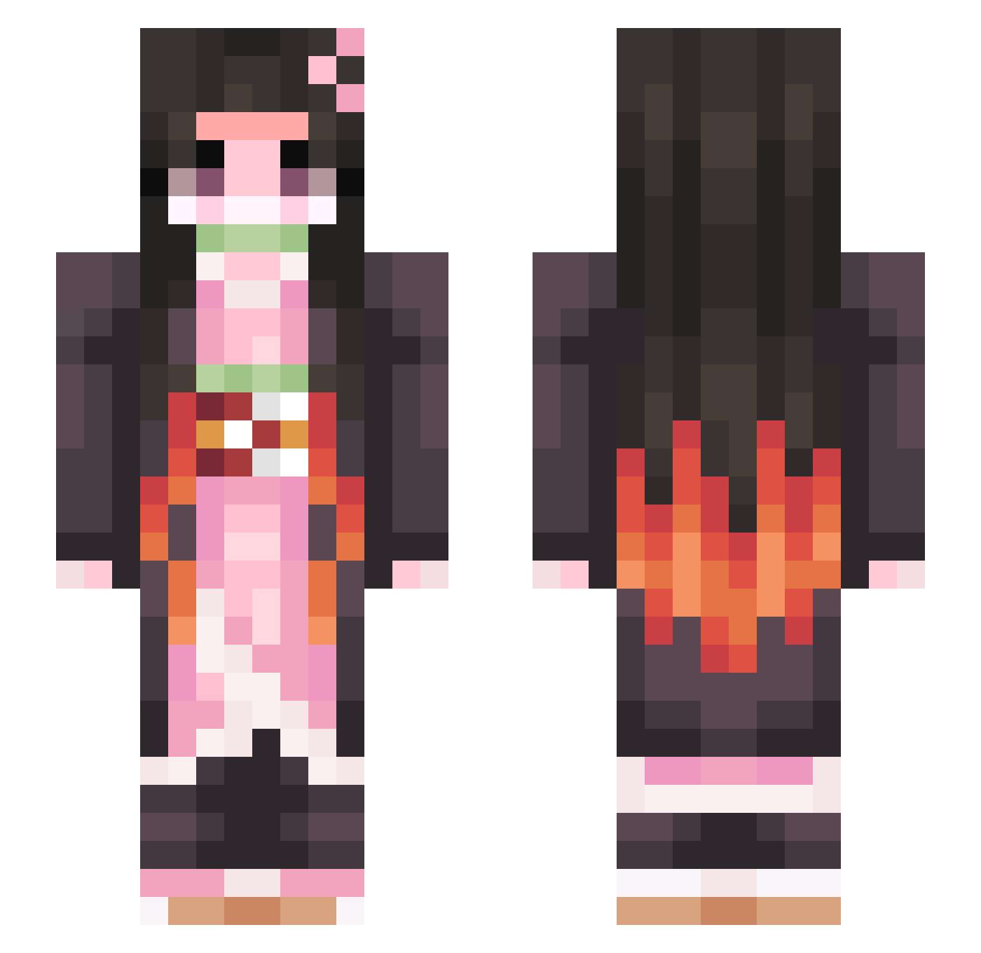 945k Minecraft skin, front and back view