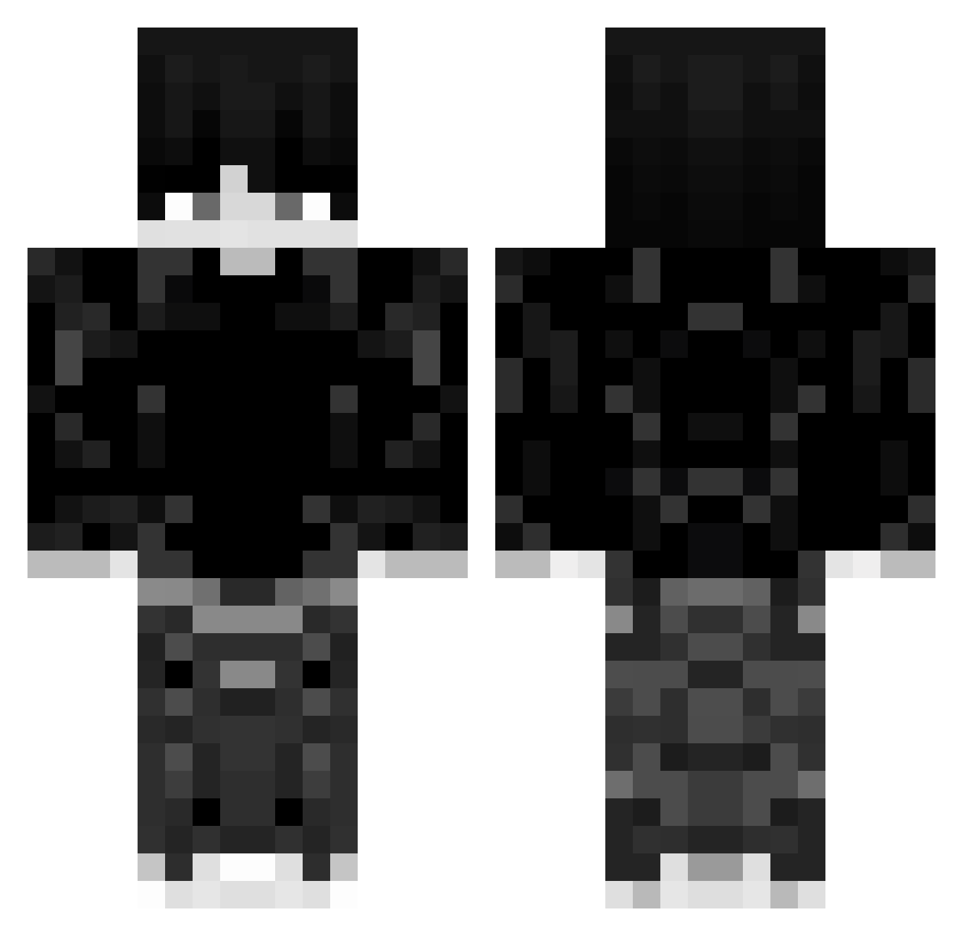 ZeEytan Minecraft skin, front and back view