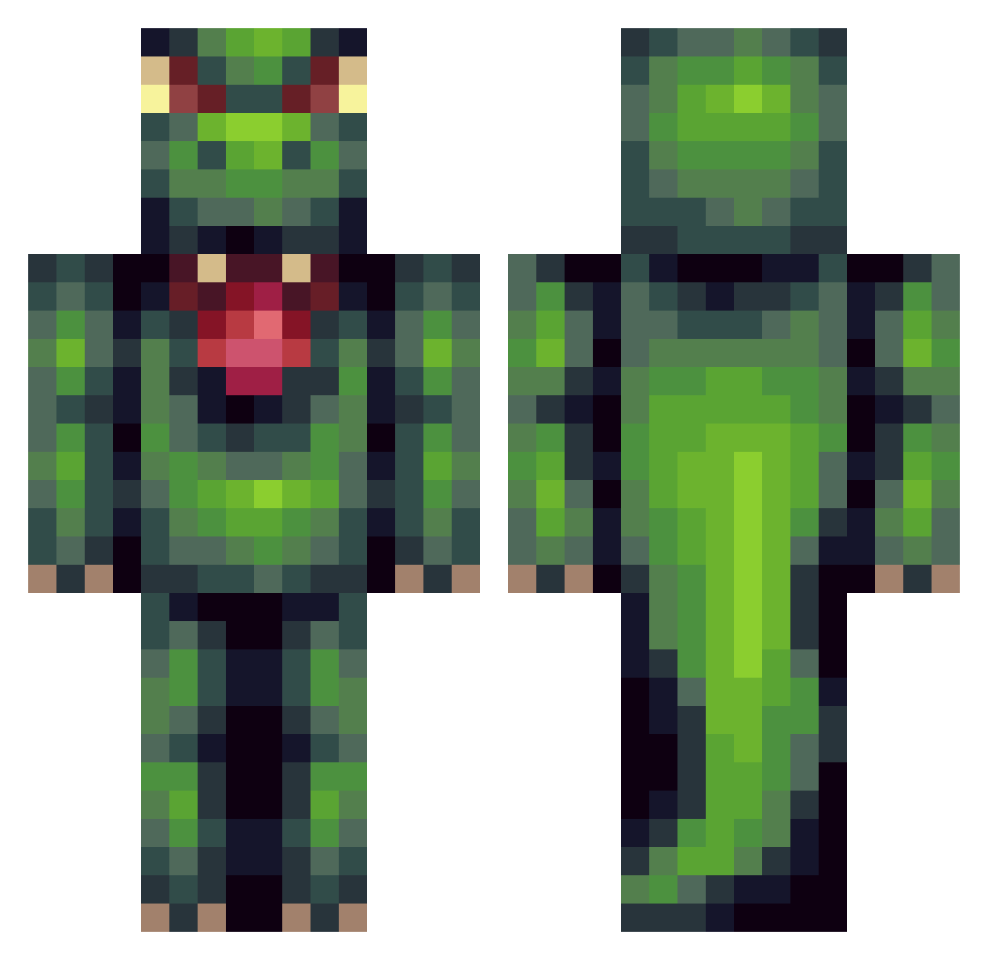 _Patzi Minecraft skin, front and back view
