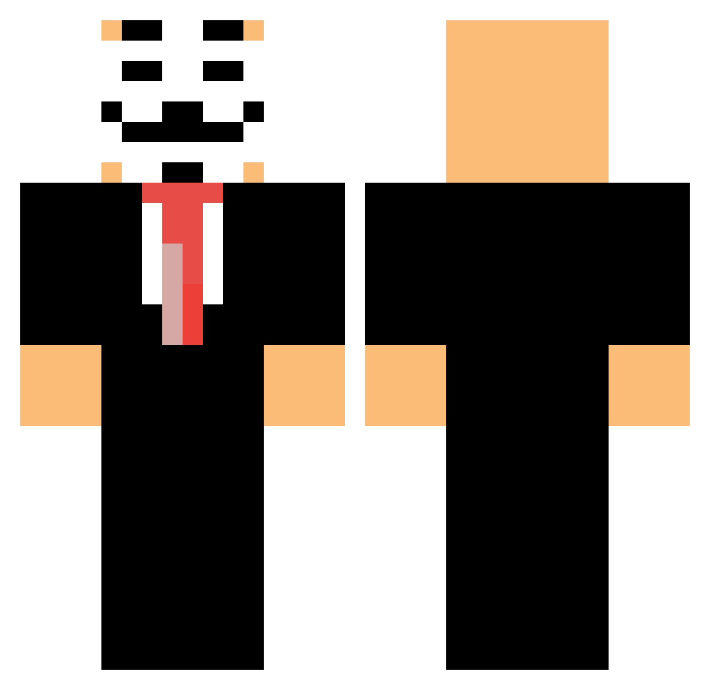 malvanlokko Minecraft skin, front and back view