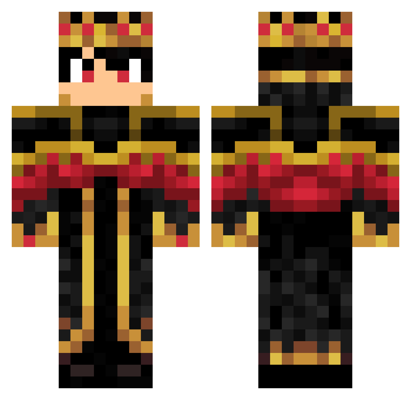 TheBstGamer Minecraft skin, front and back view