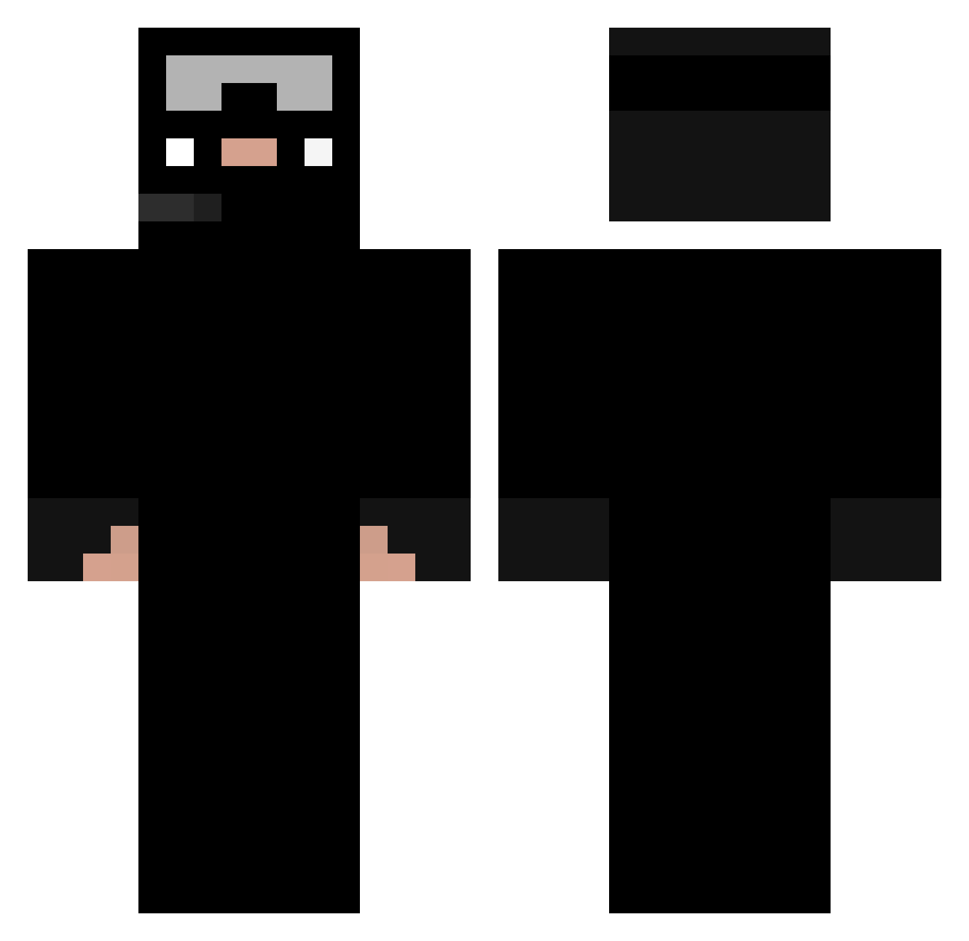 jqr3 Minecraft skin, front and back view