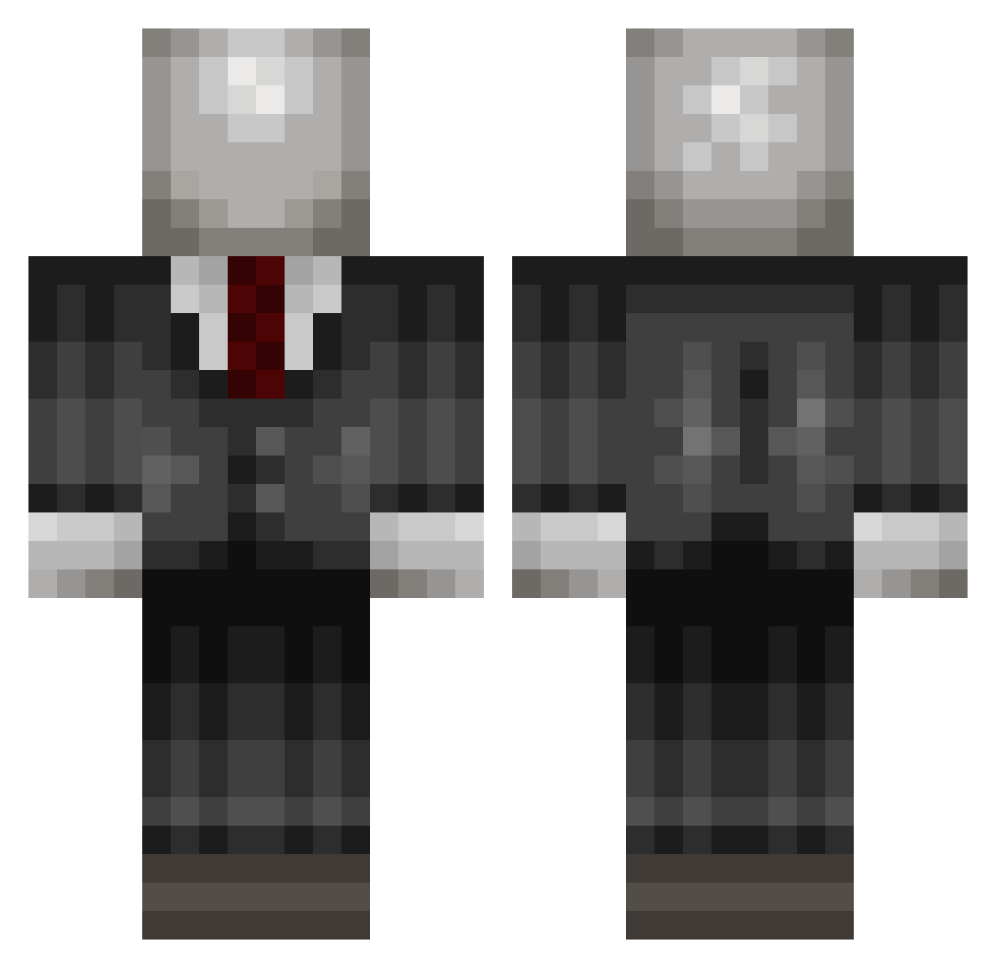 Croustade Minecraft skin, front and back view