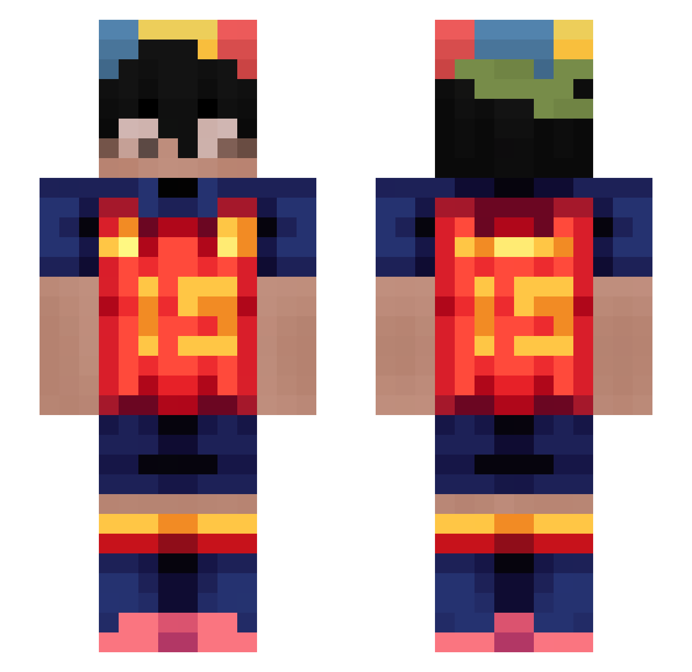 veezoo Minecraft skin, front and back view