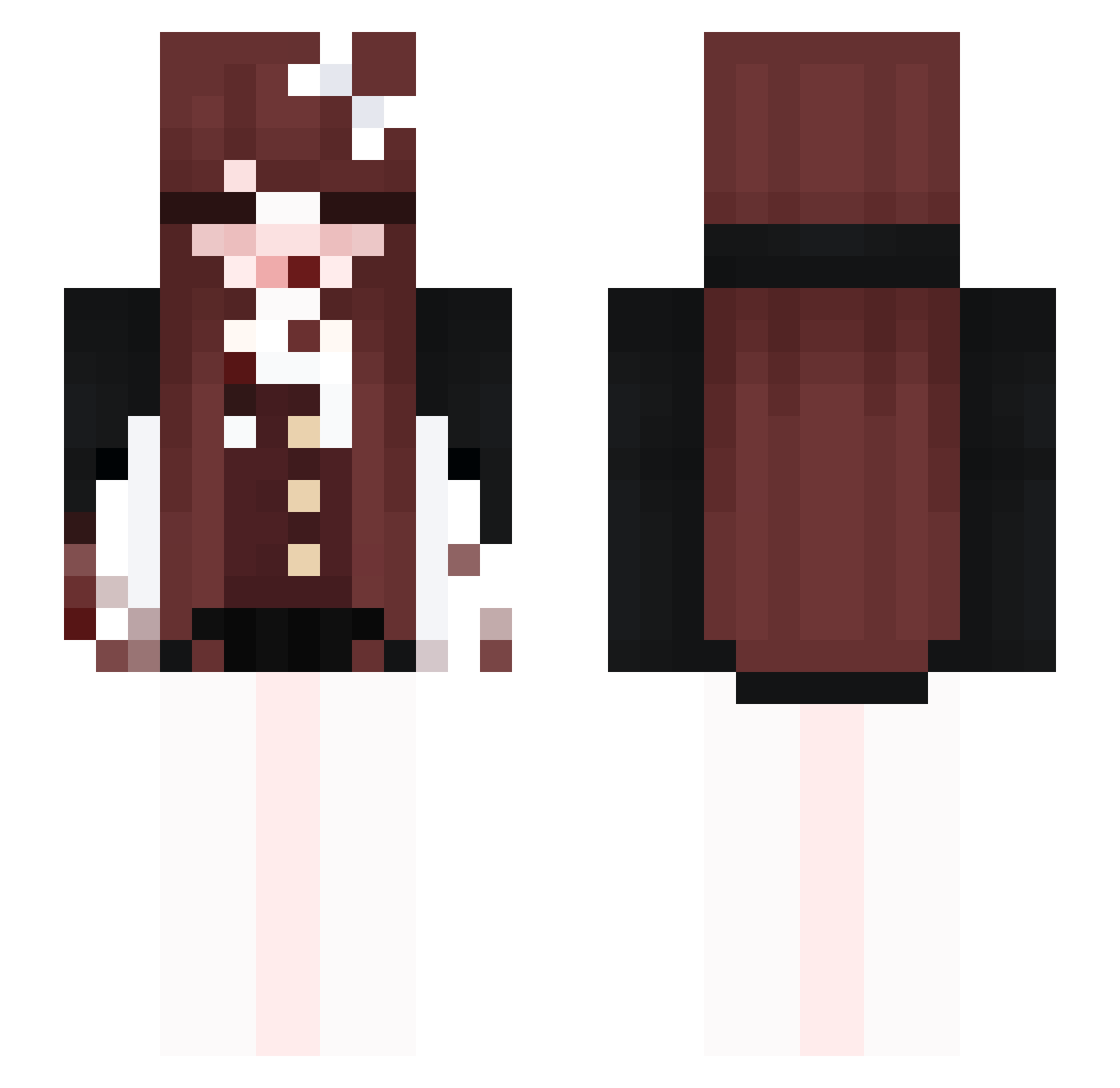 Pazshy Minecraft skin, front and back view