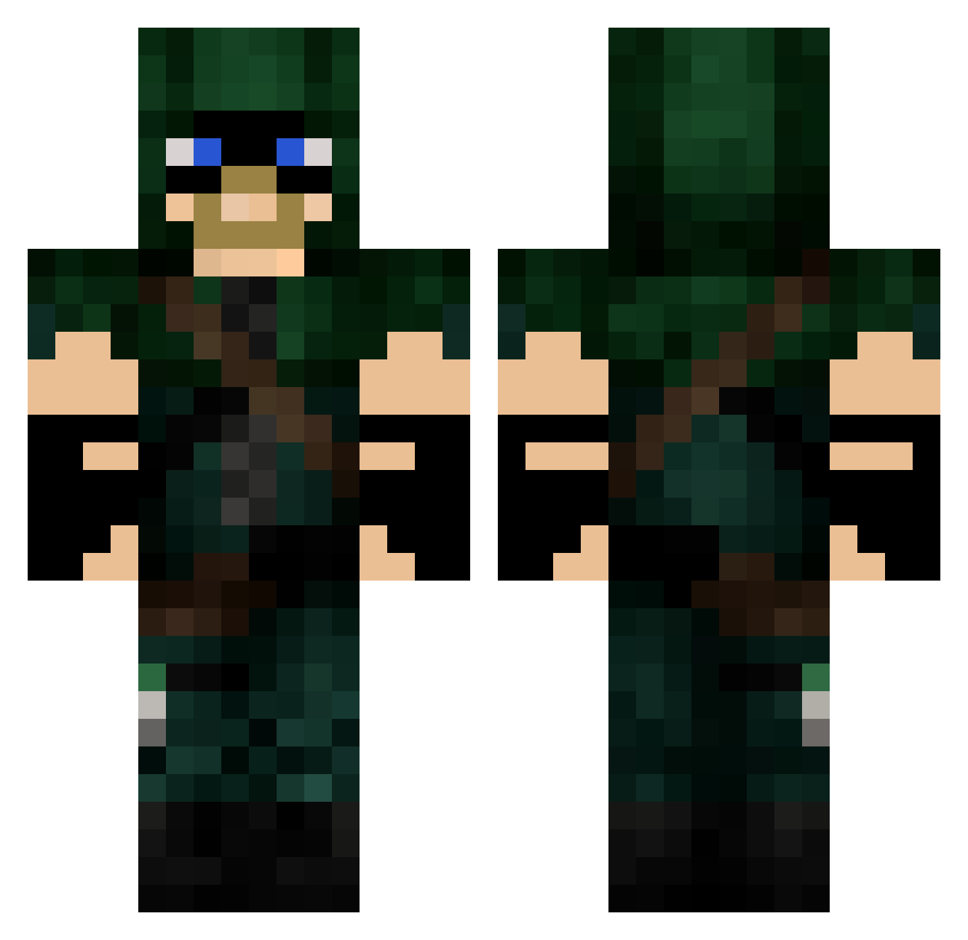 NightKnight854 Minecraft skin, front and back view