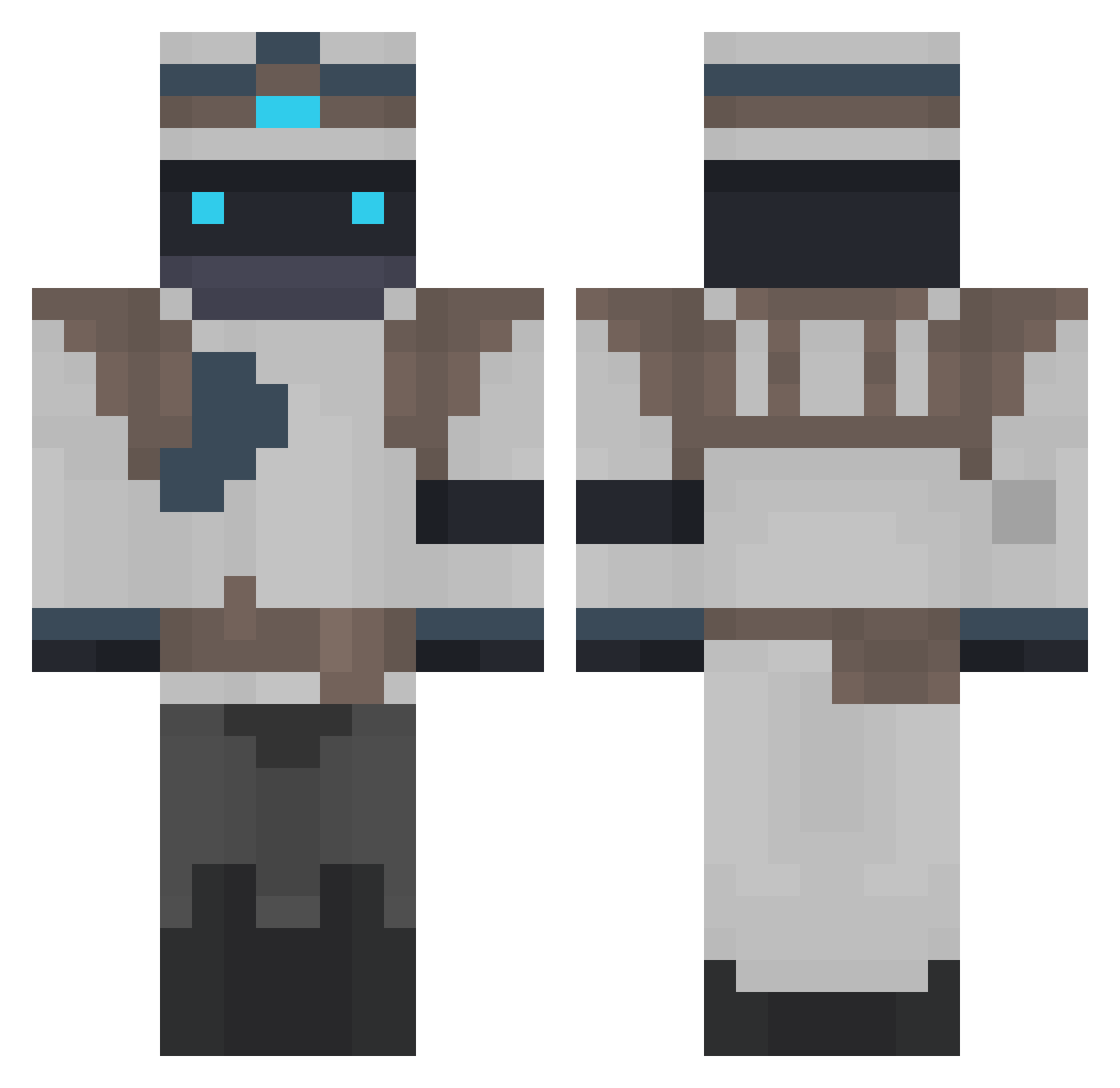 another_success Minecraft skin, front and back view