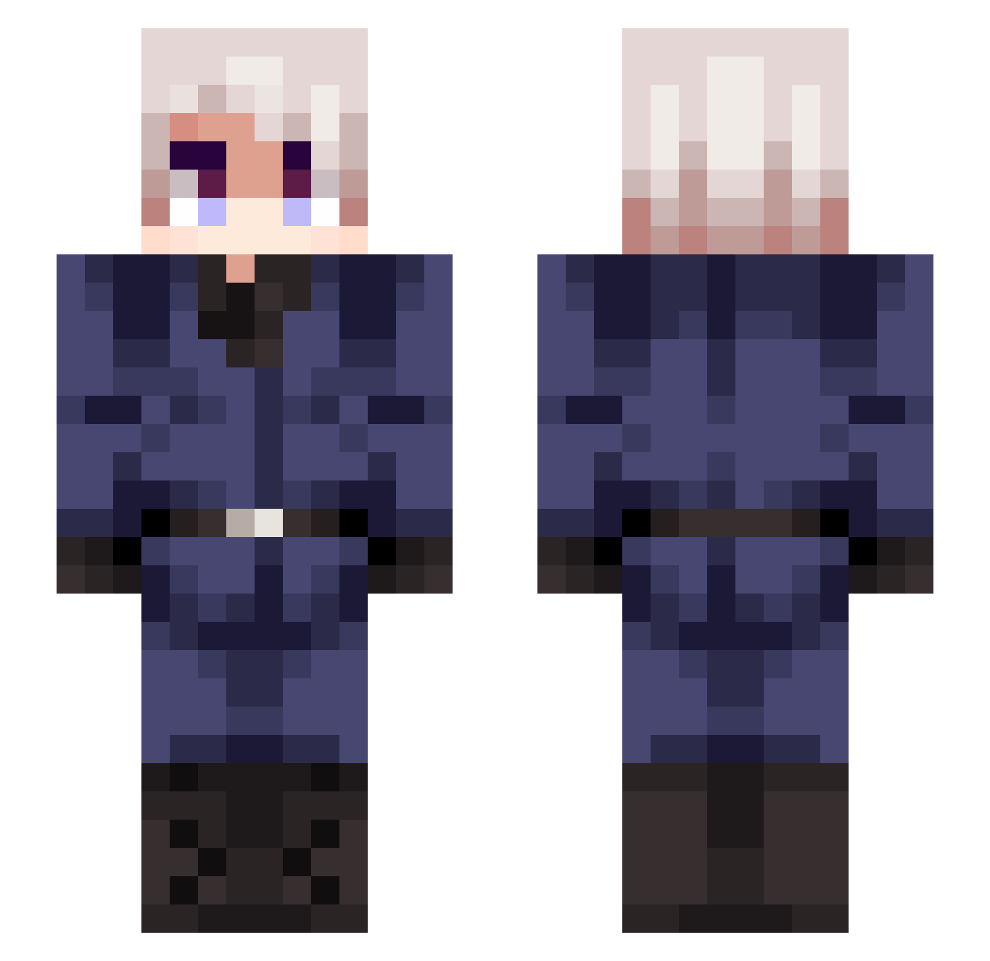 Starryjune61 Minecraft skin, front and back view