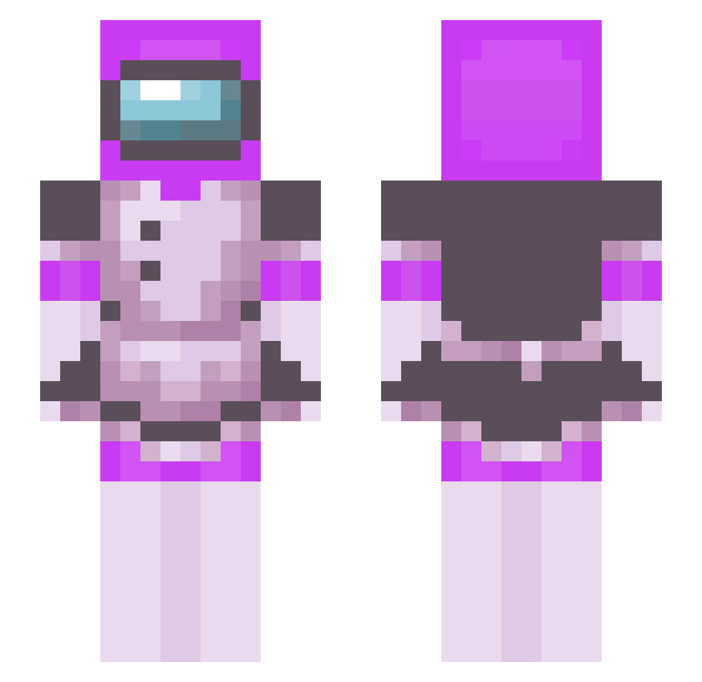 TheZakolak Minecraft skin, front and back view